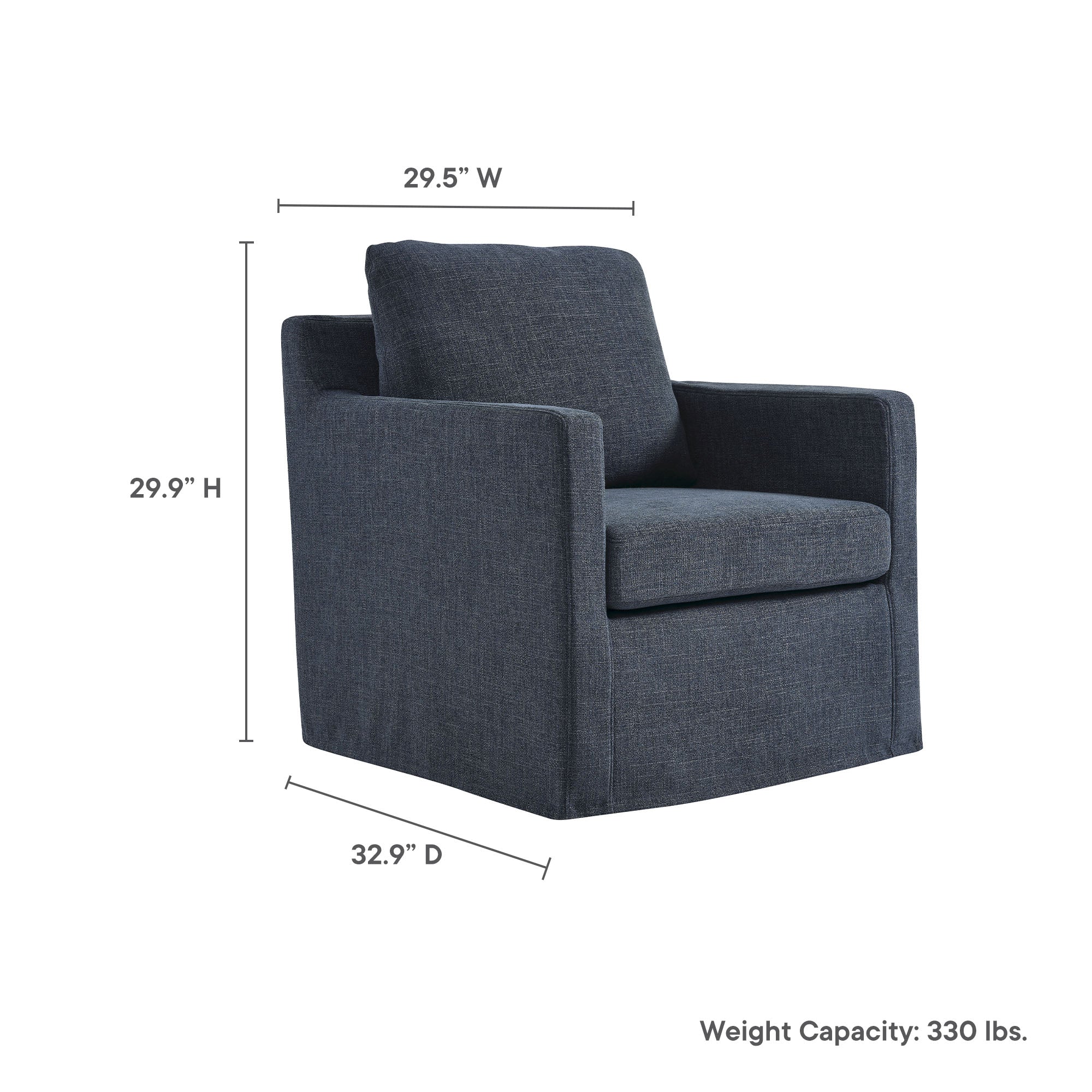 Serene Fabric Slipcovered Swivel Armchair by Modway - Best Buy Furniture