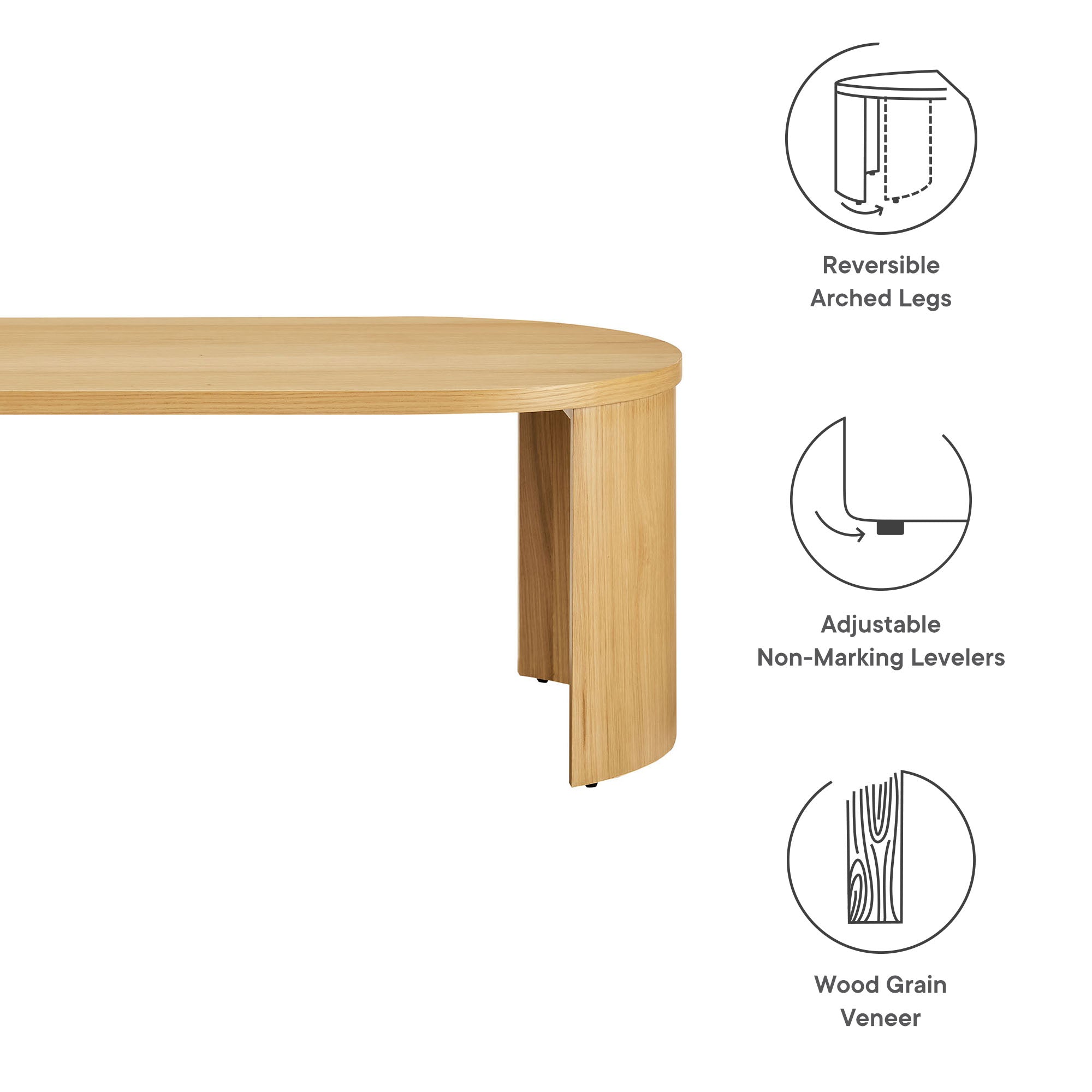 Aspect Oval Wood Coffee Table by Modway - Best Buy Furniture