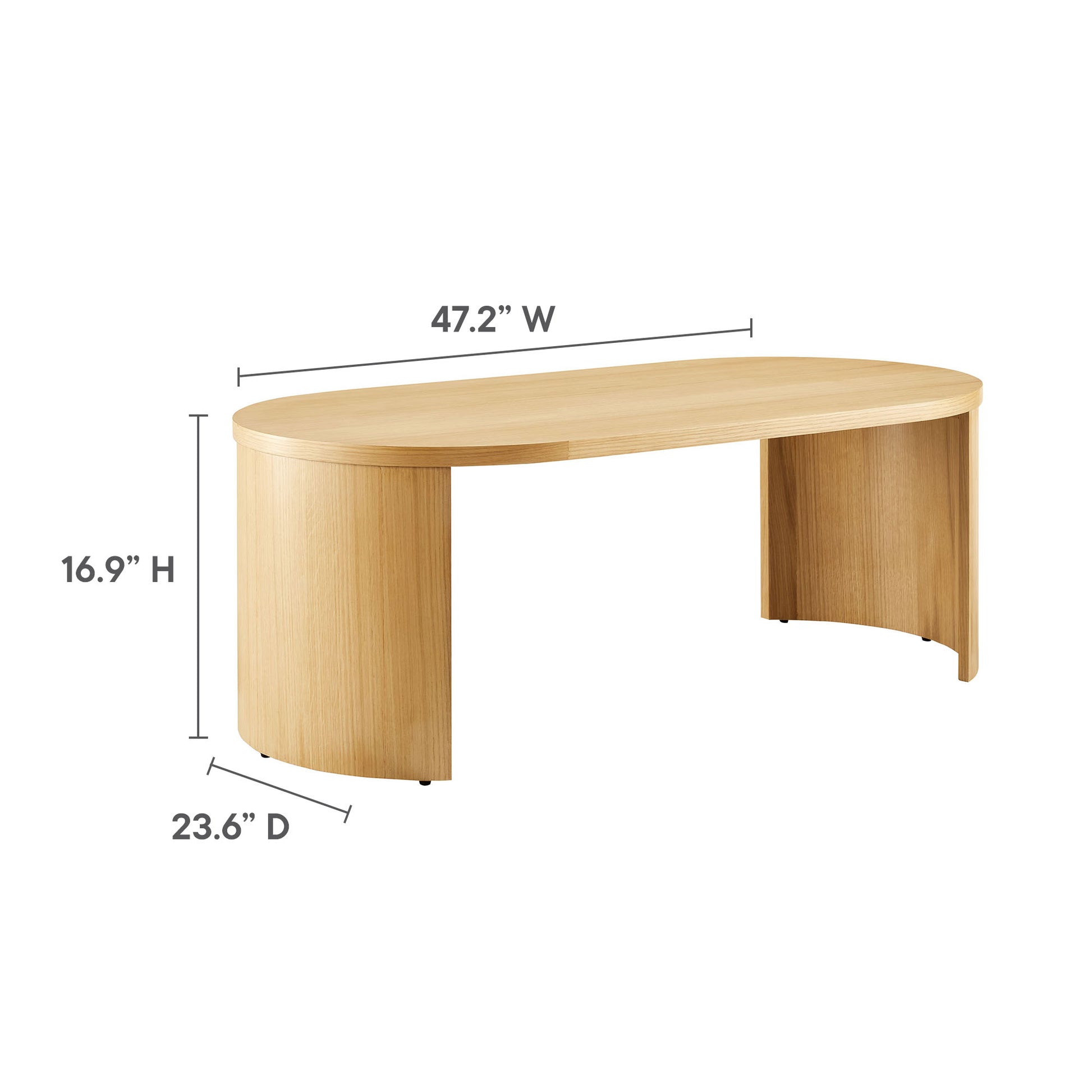 Aspect Oval Wood Coffee Table by Modway - Best Buy Furniture