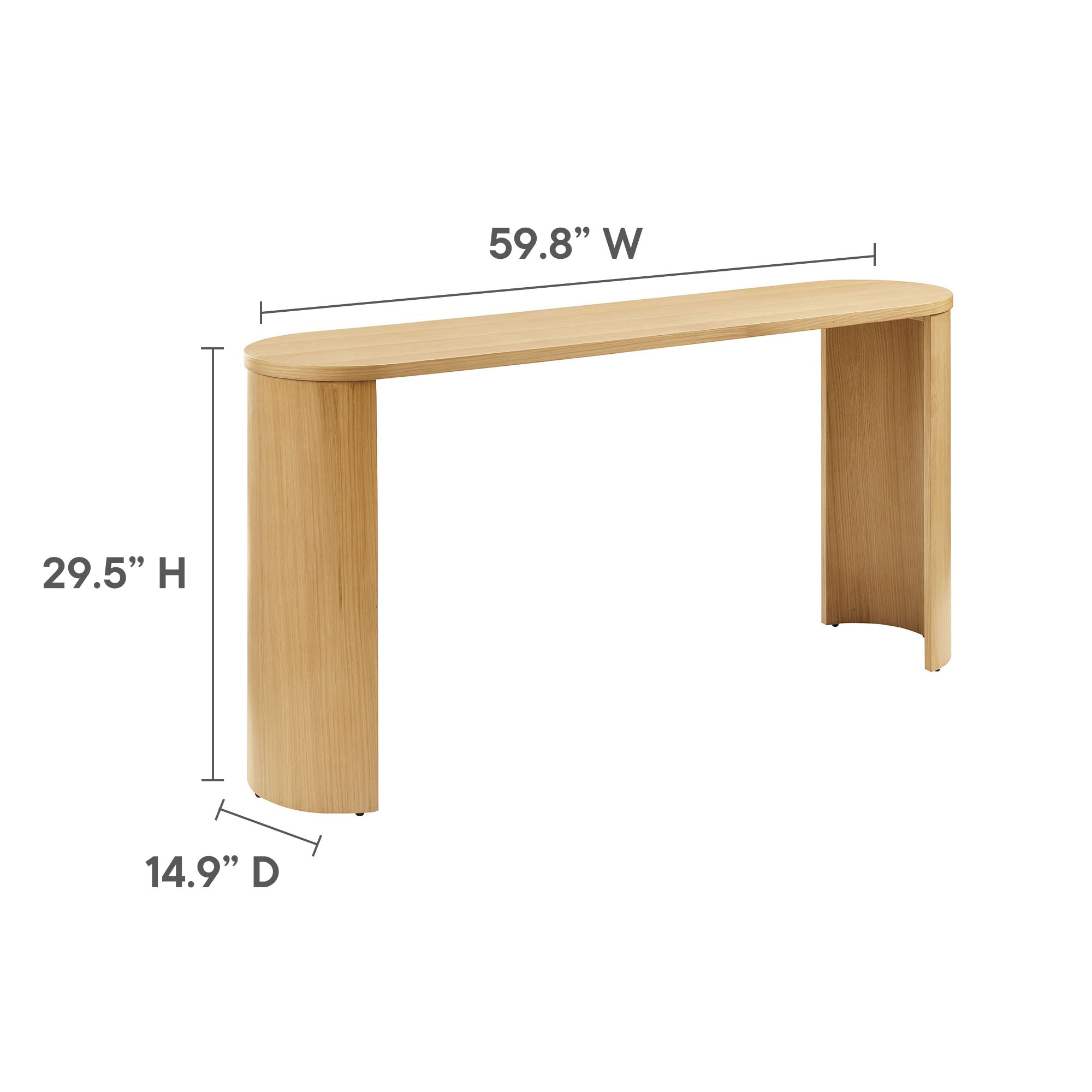 Aspect Oval Wood Entryway Console Table by Modway - Best Buy Furniture