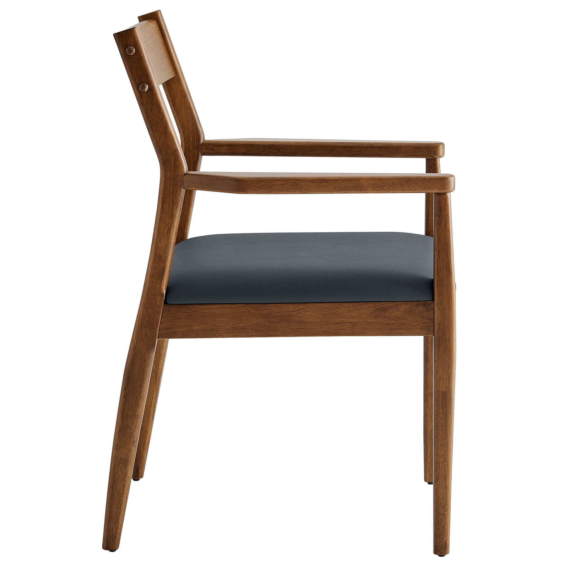 Solara Vegan Leather Wood Dining Armchairs Set of 2 by Modway - Best Buy Furniture