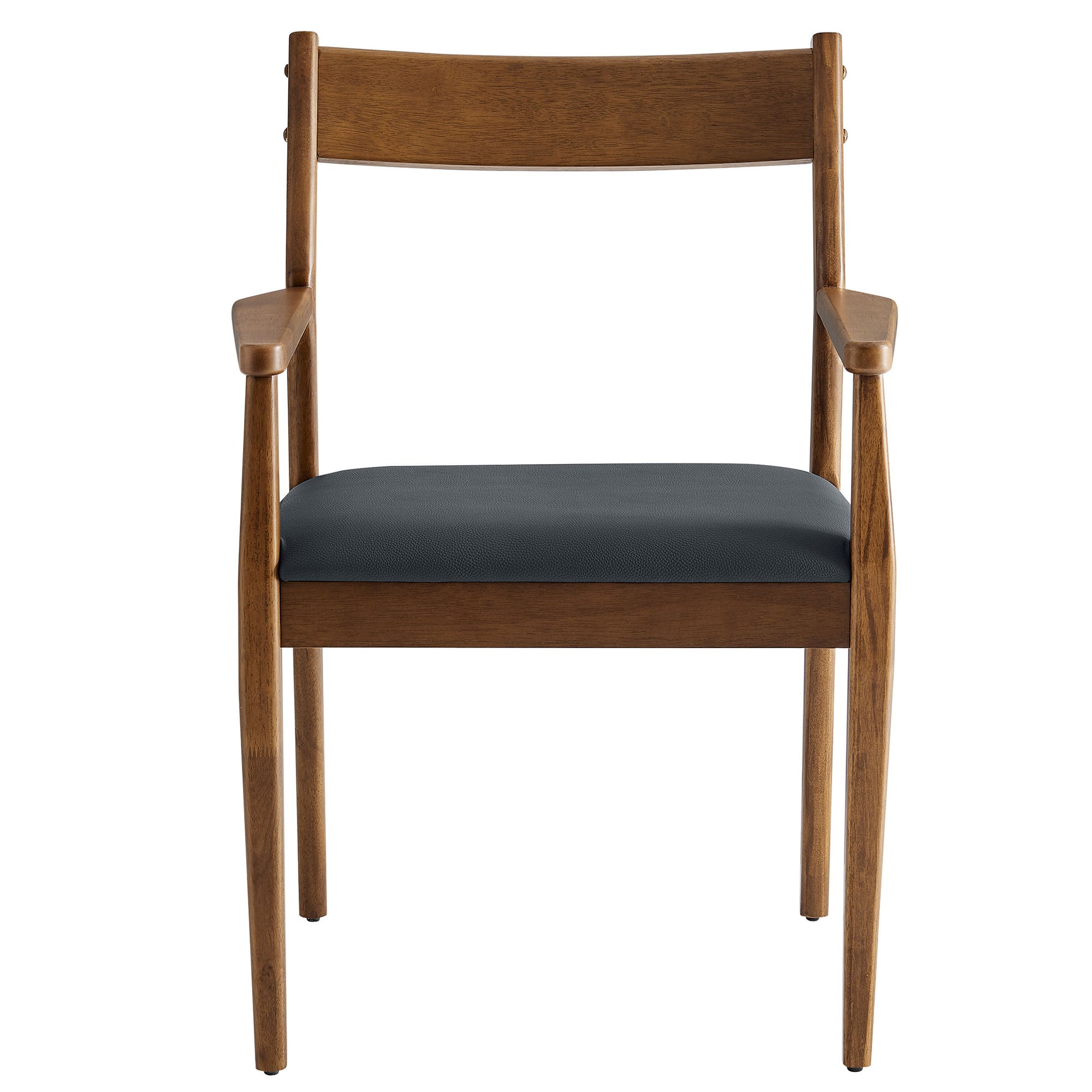 Solara Vegan Leather Wood Dining Armchairs Set of 2 by Modway - Best Buy Furniture