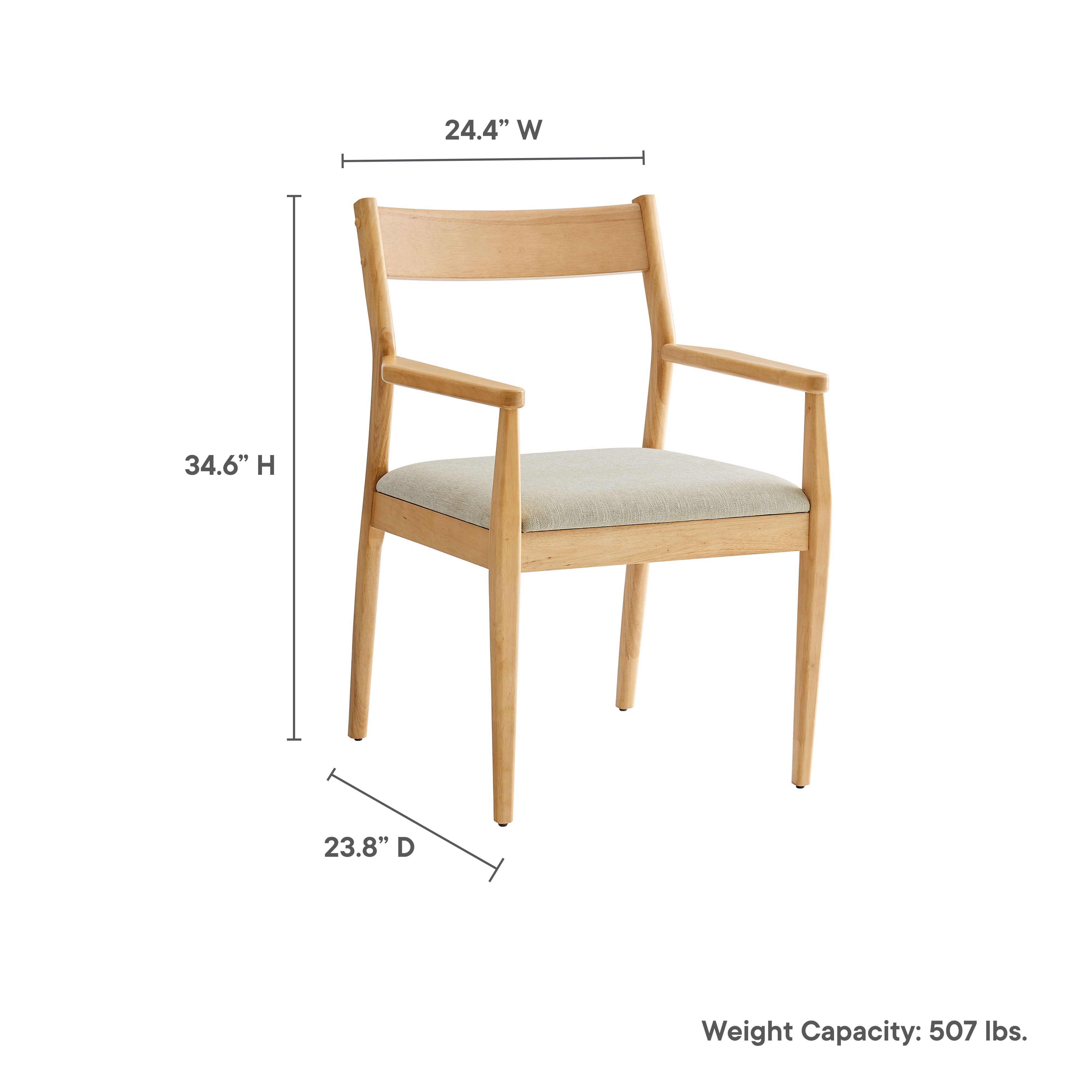 Solara Fabric Wood Dining Armchairs Set of 2 by Modway - Best Buy Furniture