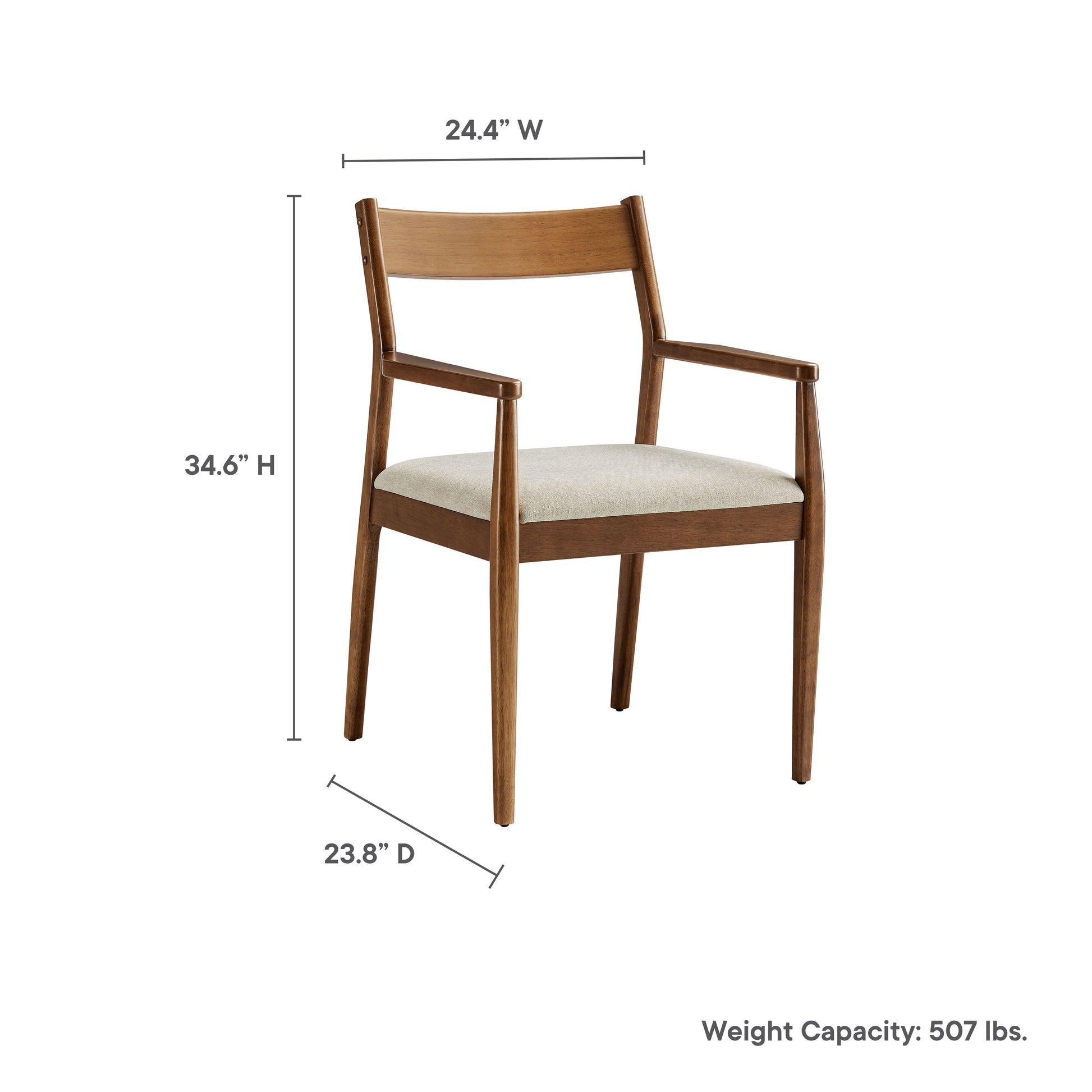 Solara Fabric Wood Dining Armchairs Set of 2 by Modway - Best Buy Furniture