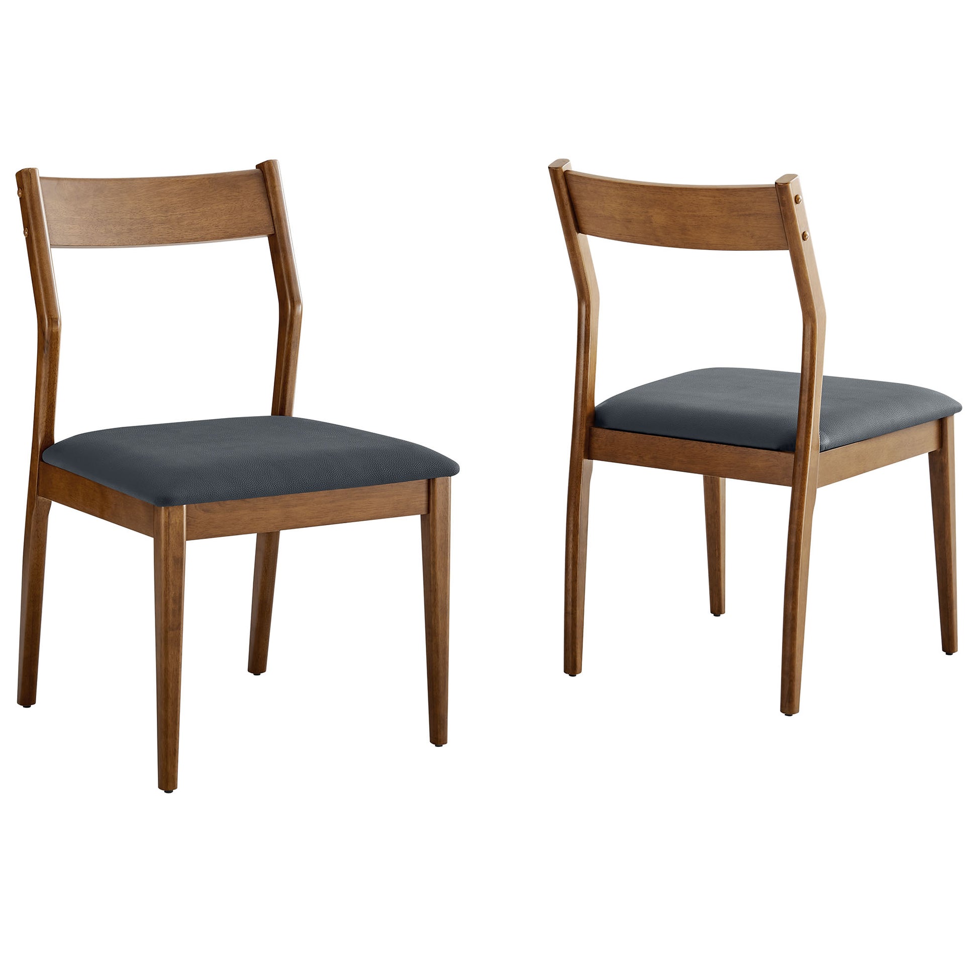 Solara Vegan Leather Wood Dining Side Chairs Set of 2 by Modway - Best Buy Furniture