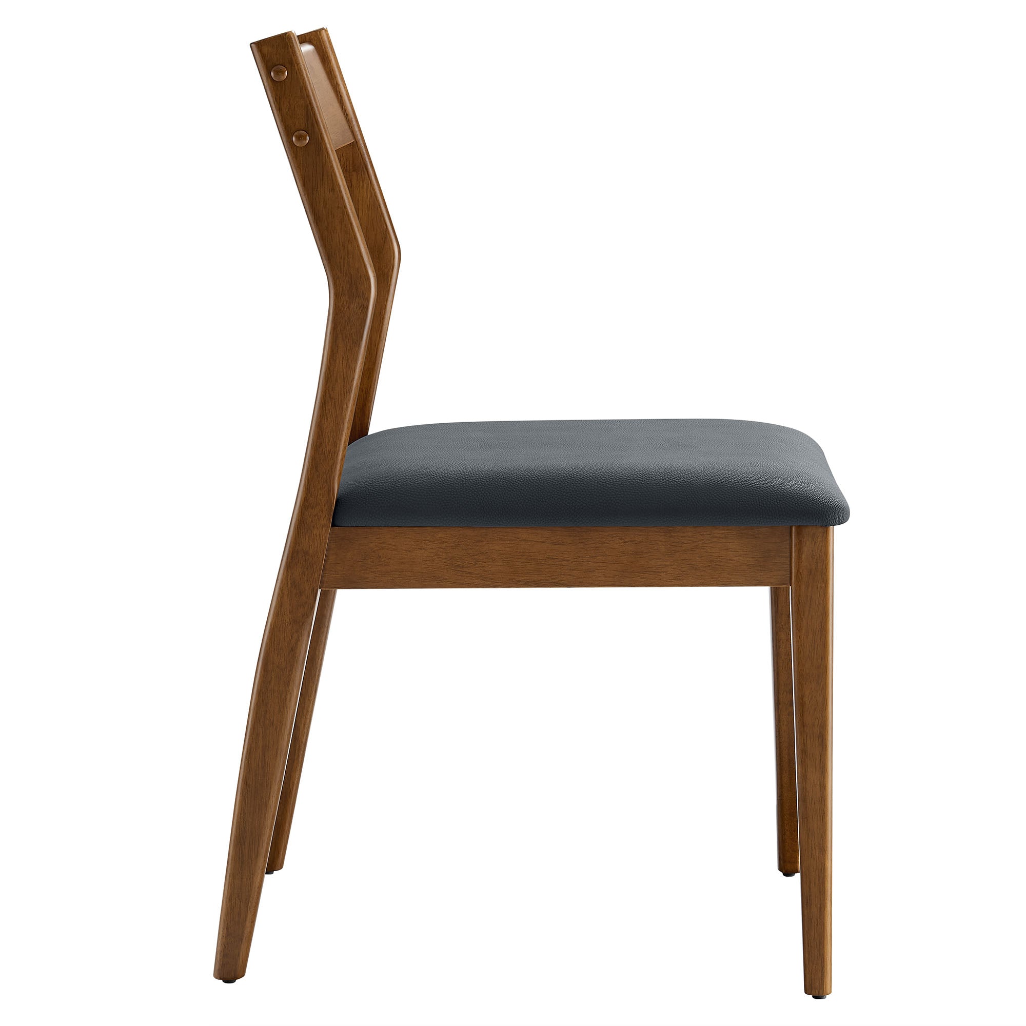 Solara Vegan Leather Wood Dining Side Chairs Set of 2 by Modway - Best Buy Furniture