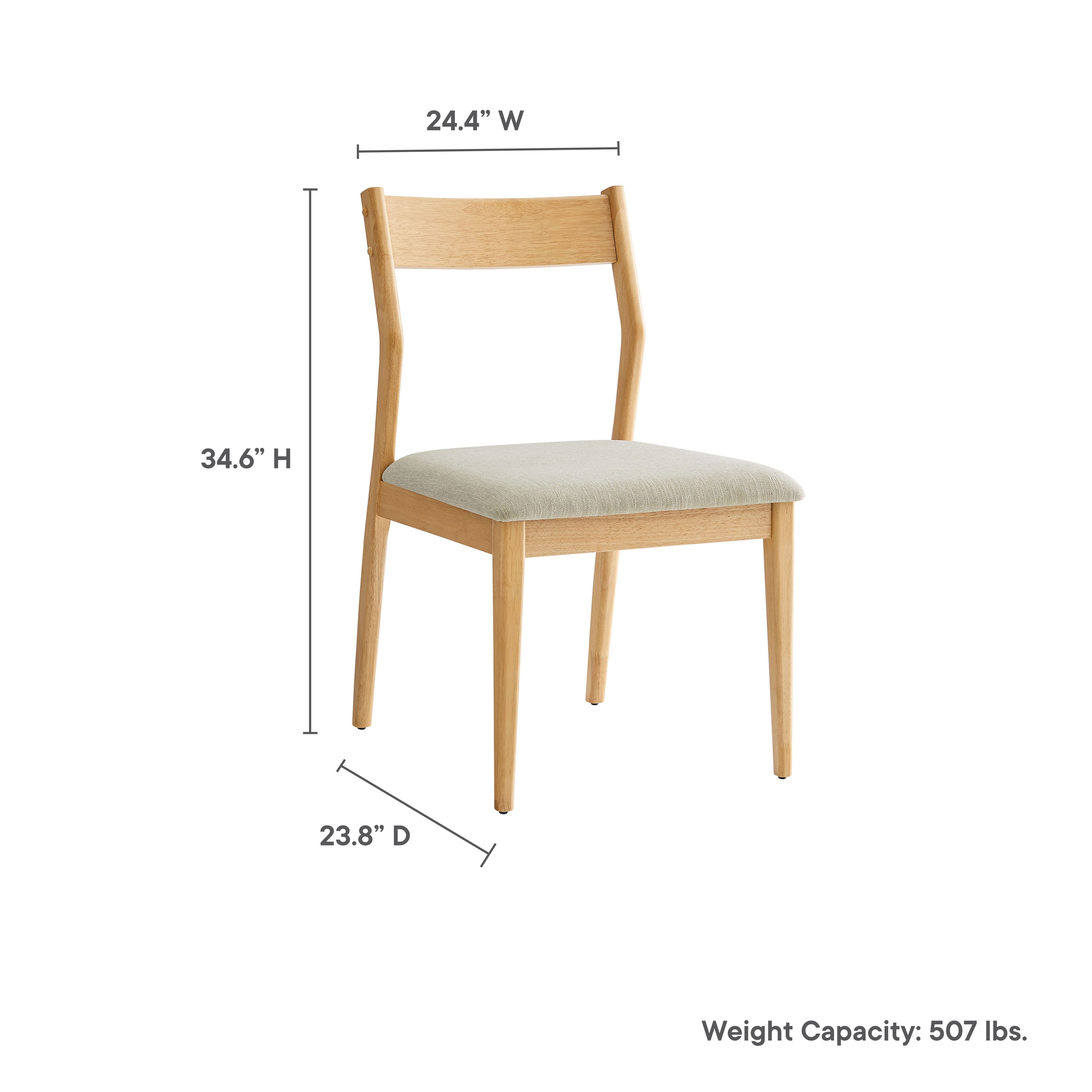 Solara 7-Piece Wood Dining Set with Fabric Upholstered Side Chairs by Modway - Best Buy Furniture