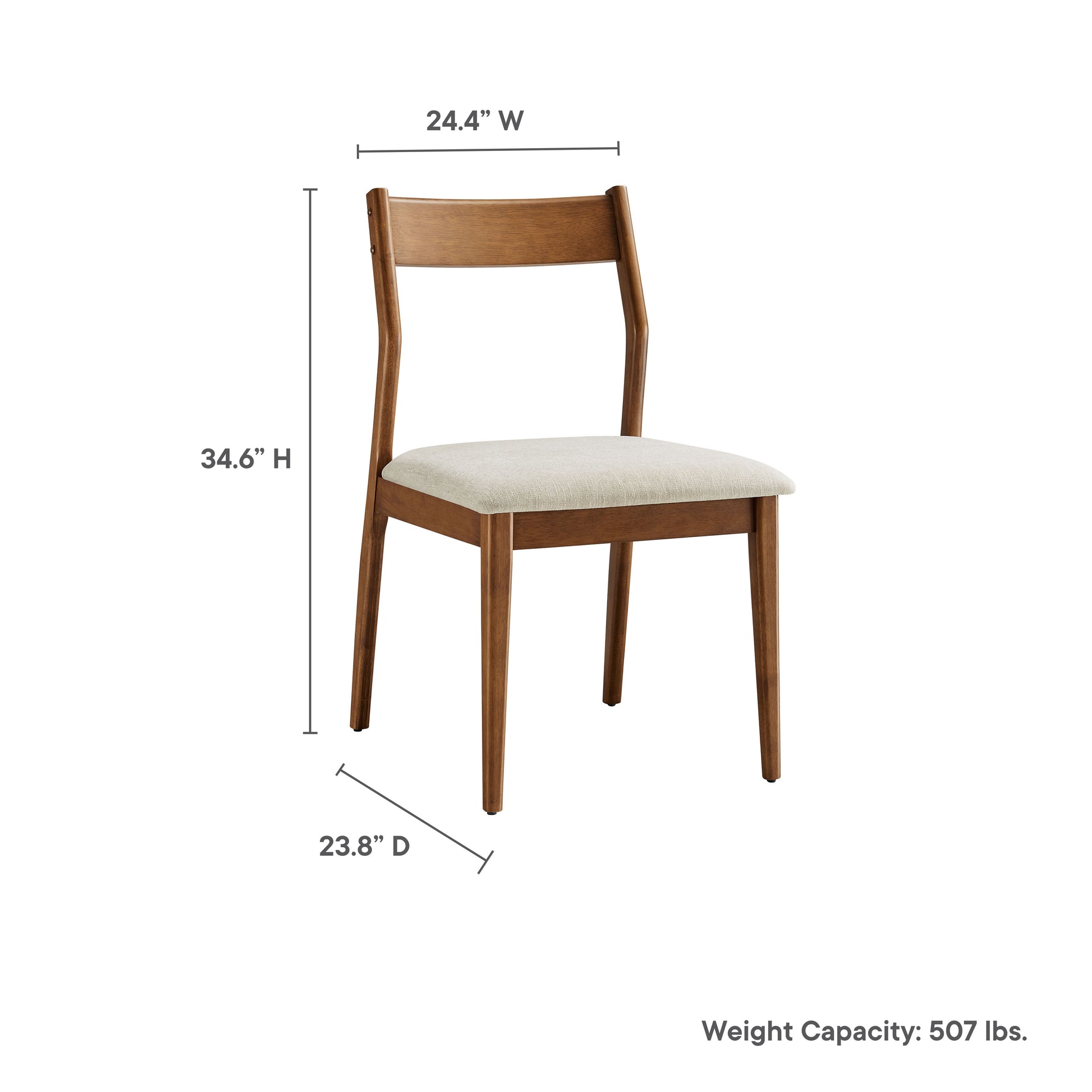 Solara 7-Piece Wood Dining Set with Fabric Upholstered Side Chairs by Modway - Best Buy Furniture