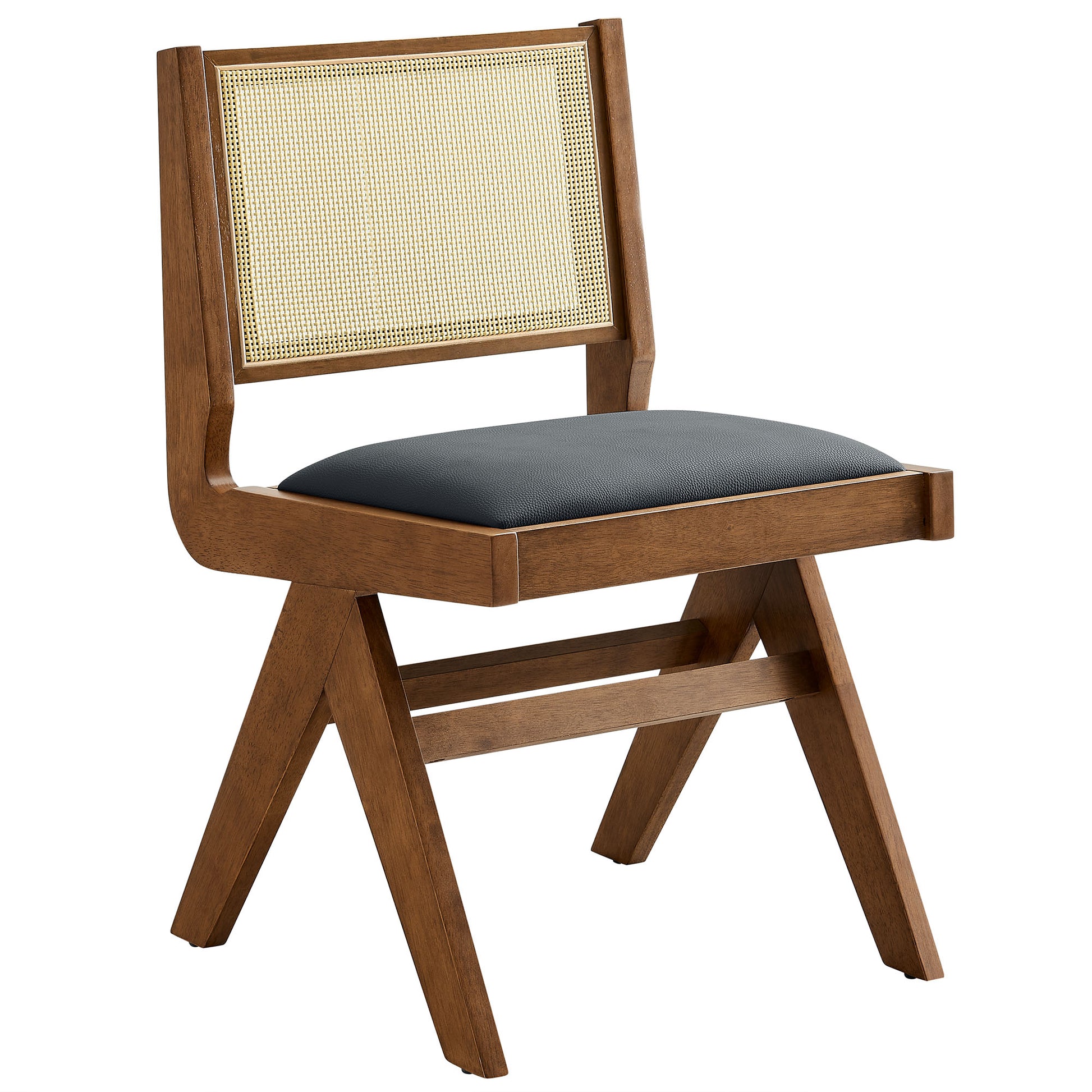 Thera Vegan Leather and Cane Dining Side Chairs Set of 2 by Modway - Best Buy Furniture