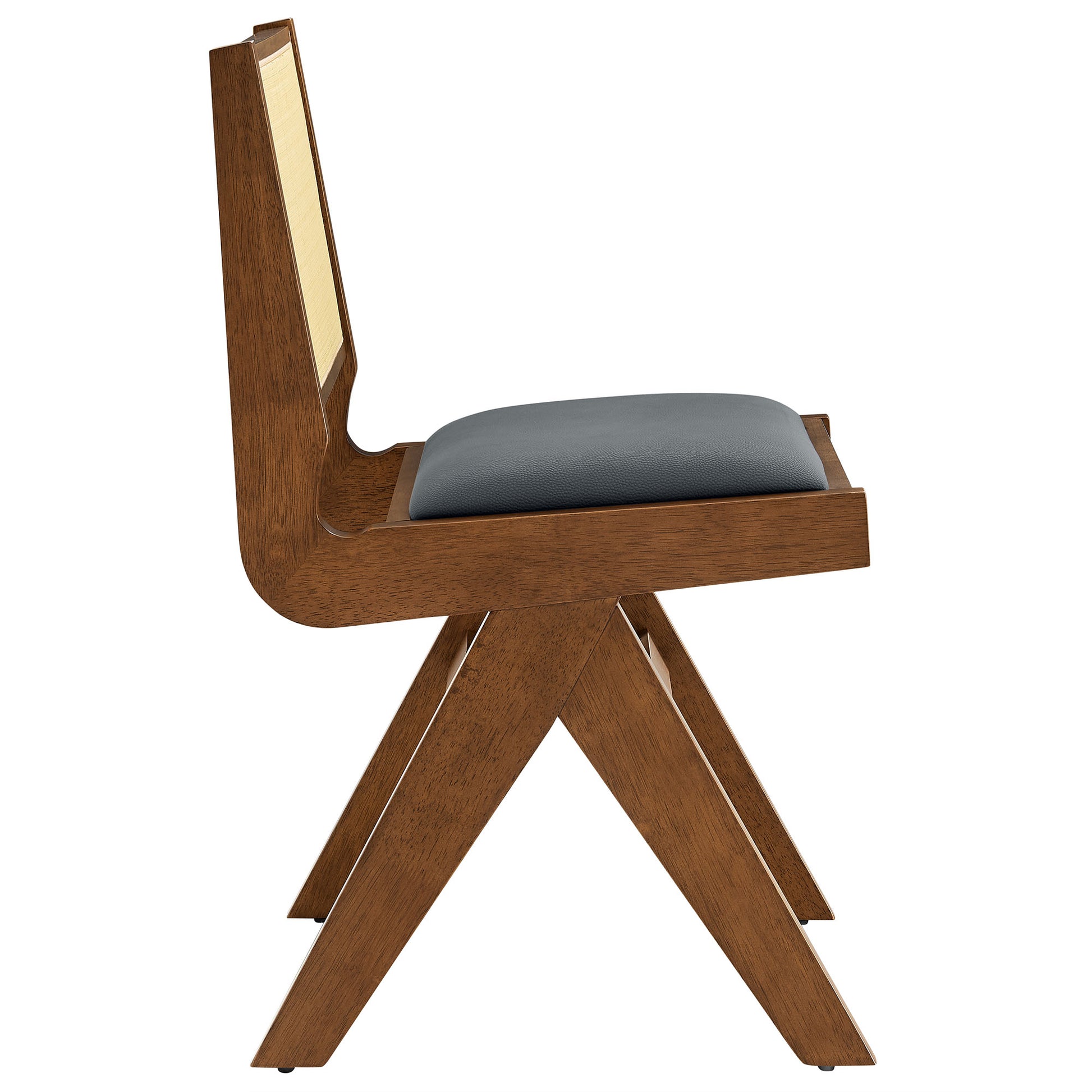 Thera Vegan Leather and Cane Dining Side Chairs Set of 2 by Modway - Best Buy Furniture
