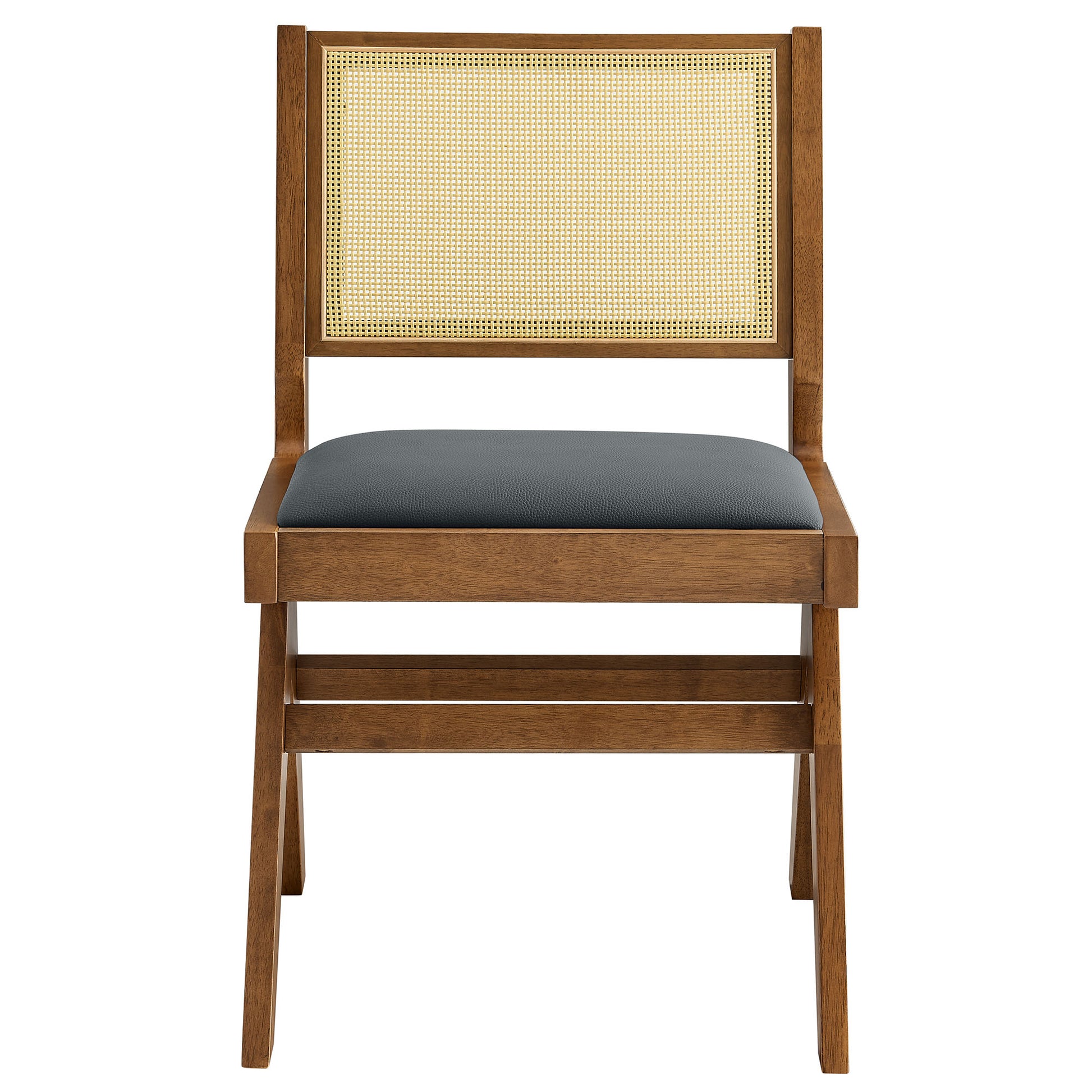Thera Vegan Leather and Cane Dining Side Chairs Set of 2 by Modway - Best Buy Furniture