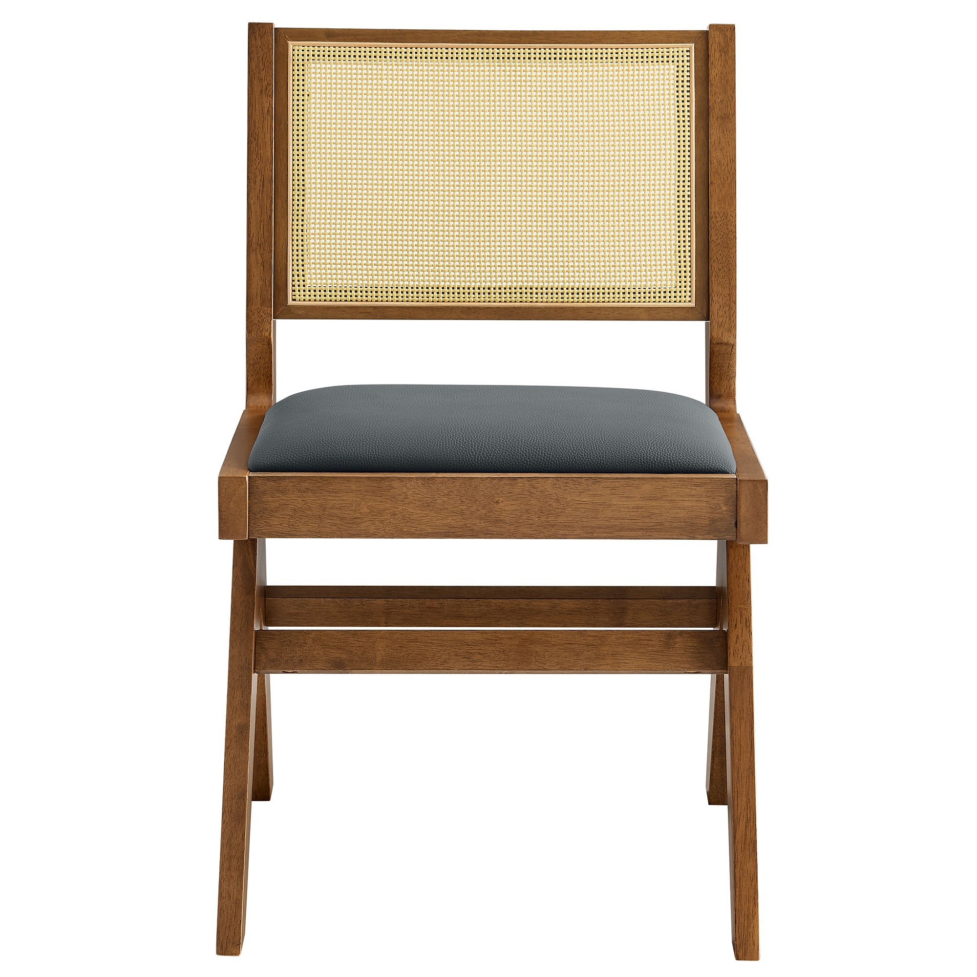 Thera Vegan Leather and Cane Dining Side Chairs Set of 2 by Modway - Best Buy Furniture