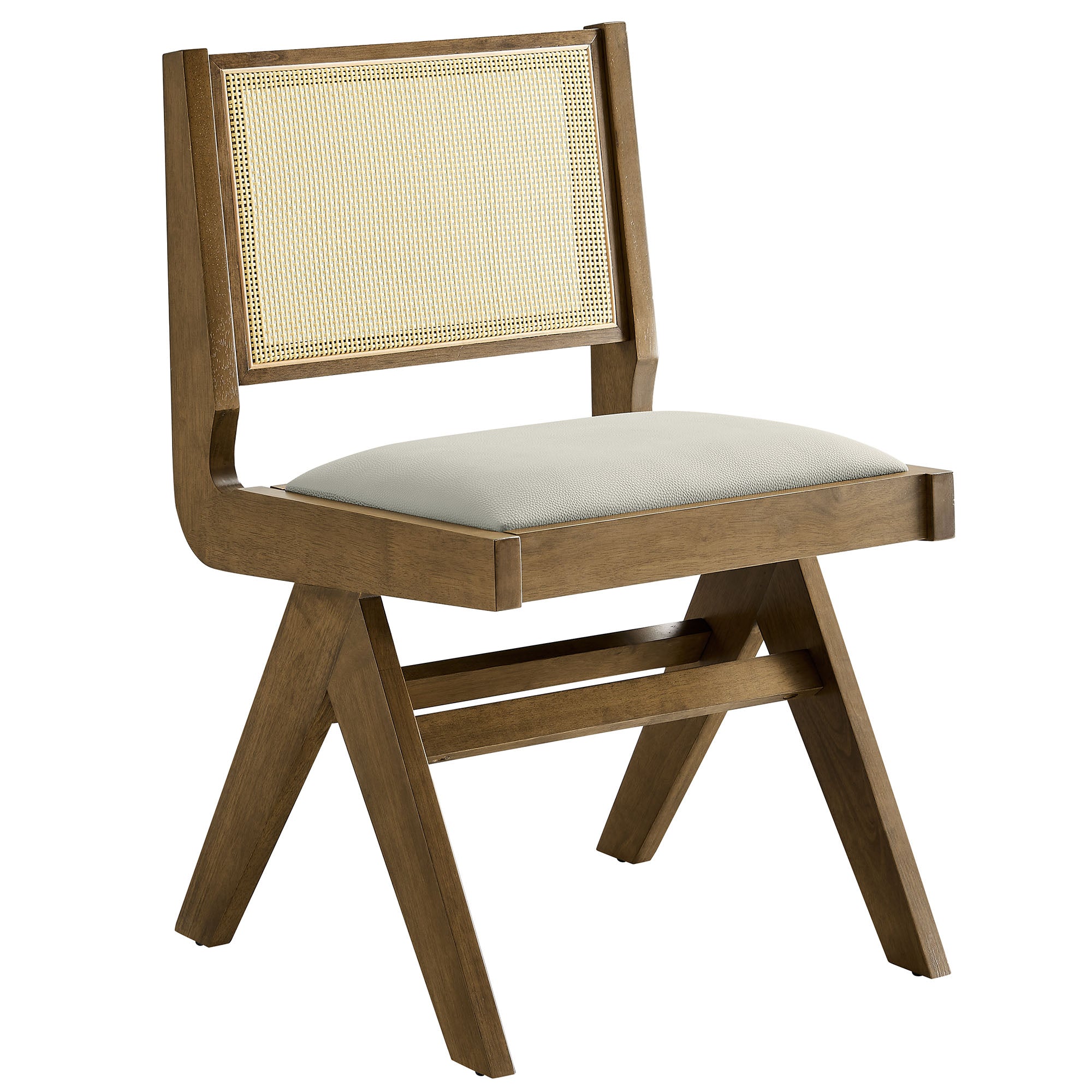 Thera Vegan Leather and Cane Dining Side Chairs Set of 2 by Modway - Best Buy Furniture
