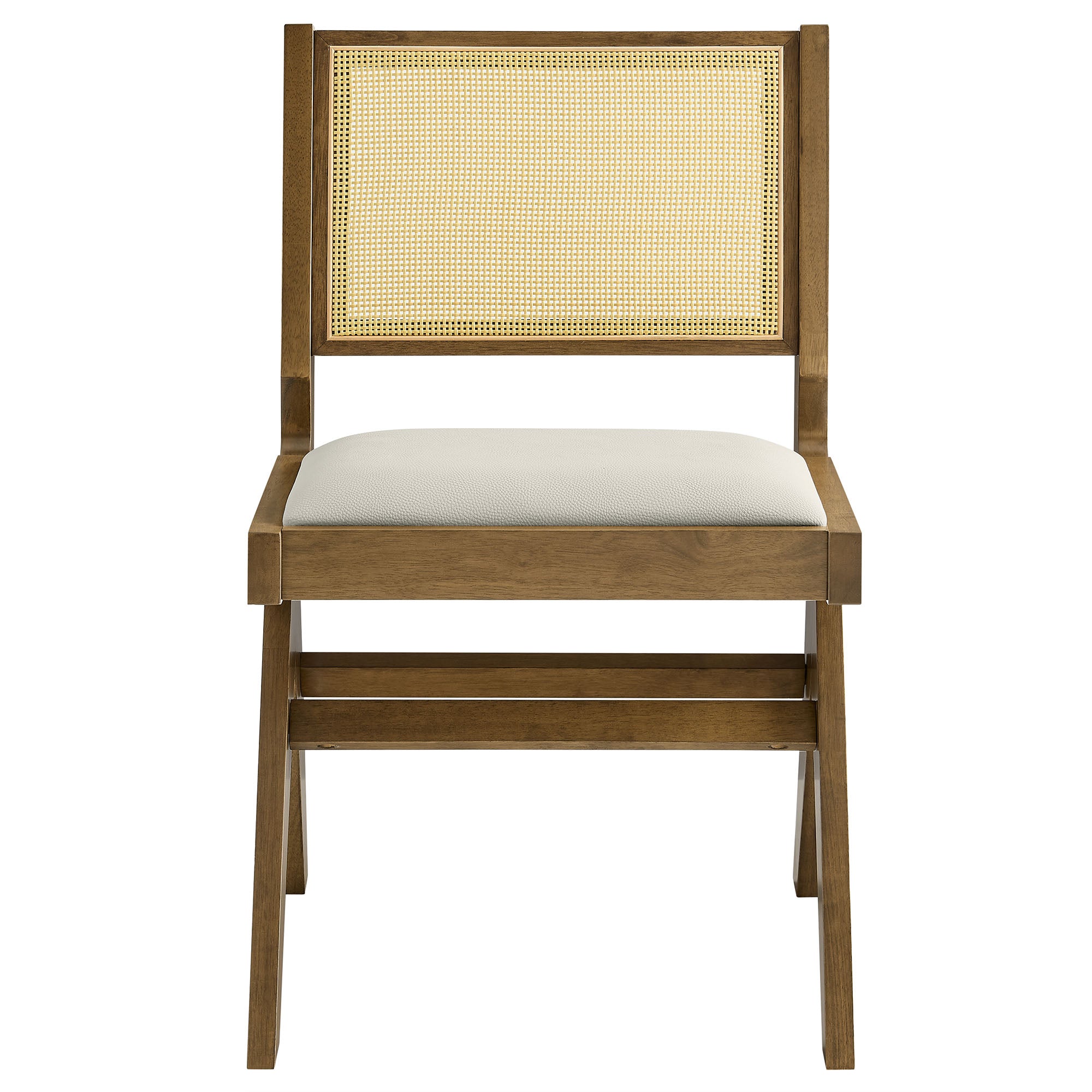Thera Vegan Leather and Cane Dining Side Chairs Set of 2 by Modway - Best Buy Furniture