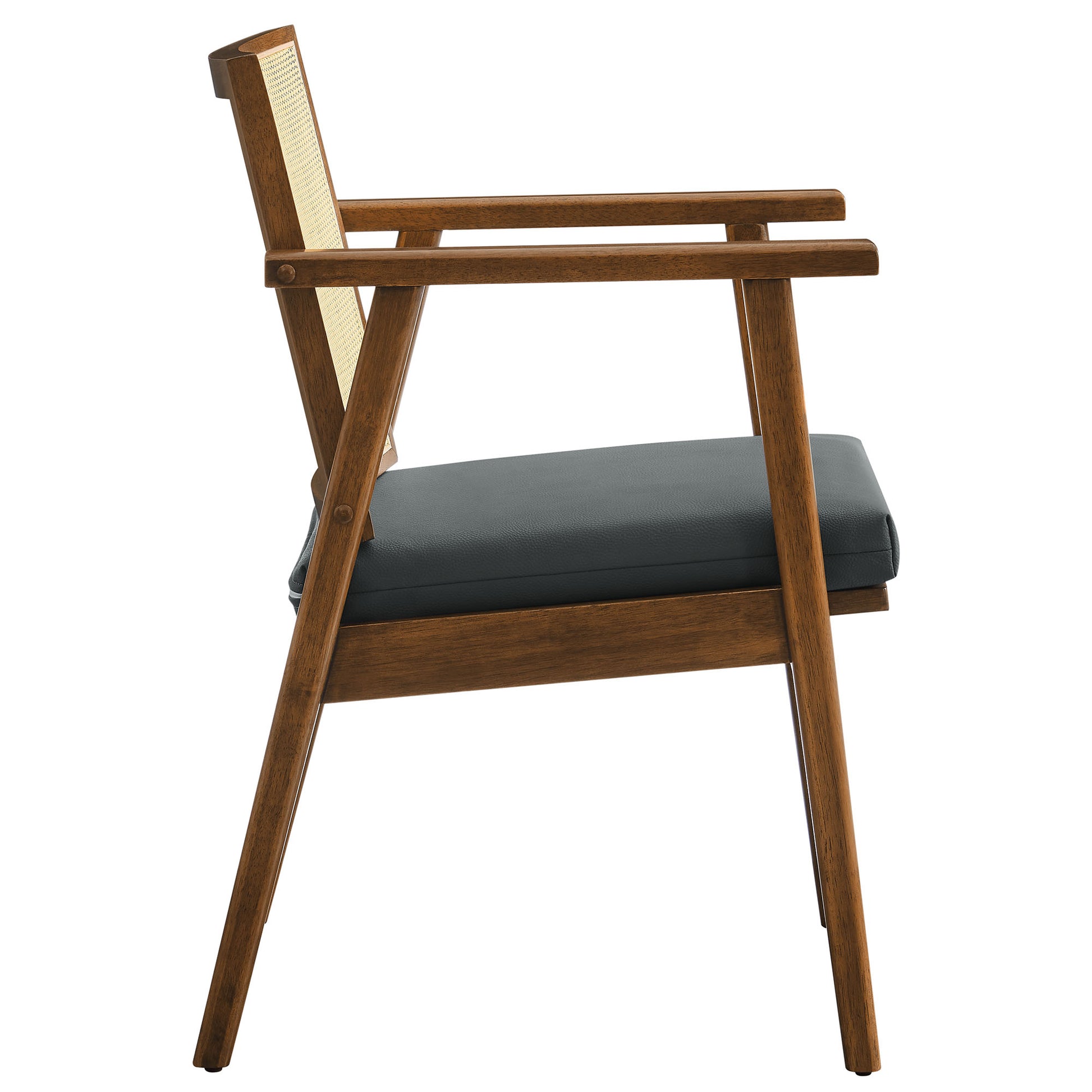 Thera Vegan Leather and Cane Accent Armchairs Set of 2 by Modway - Best Buy Furniture