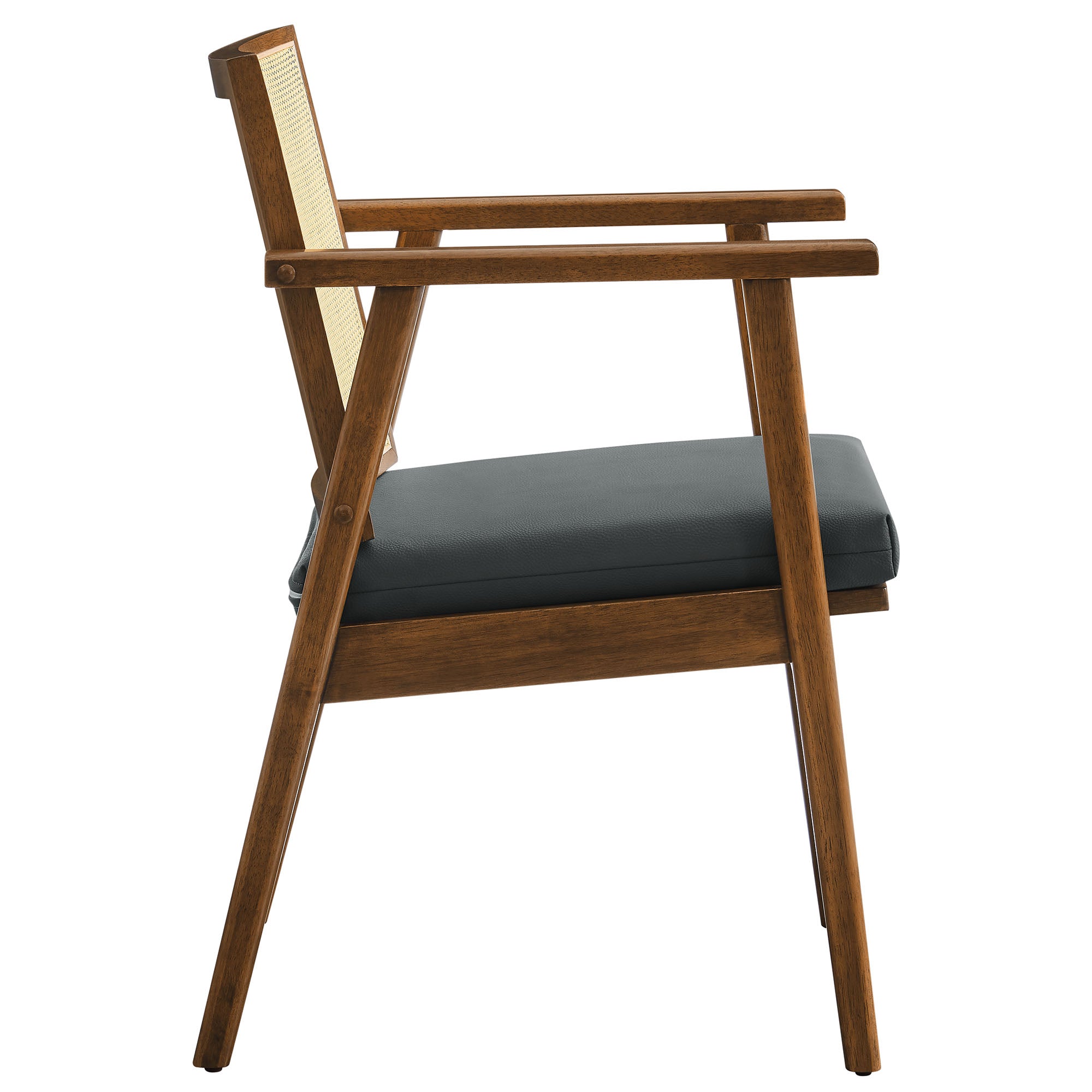 Thera Vegan Leather and Cane Accent Armchairs Set of 2 by Modway - Best Buy Furniture