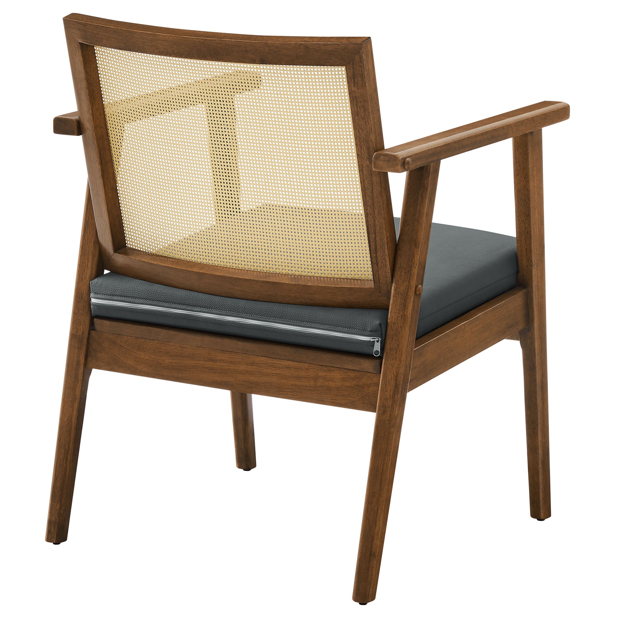 Thera Vegan Leather and Cane Accent Armchairs Set of 2 by Modway - Best Buy Furniture