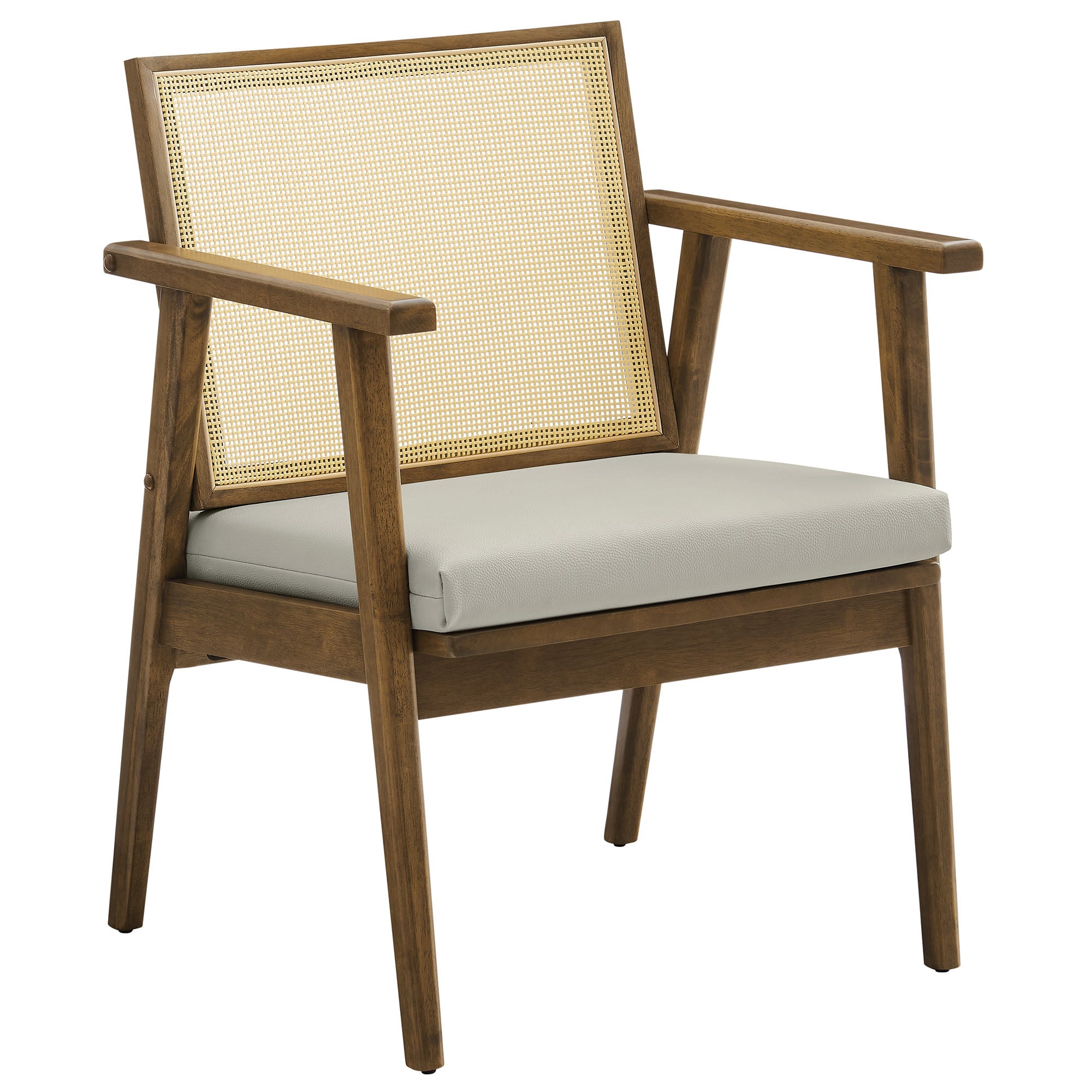 Thera Vegan Leather and Cane Accent Armchairs Set of 2 by Modway - Best Buy Furniture
