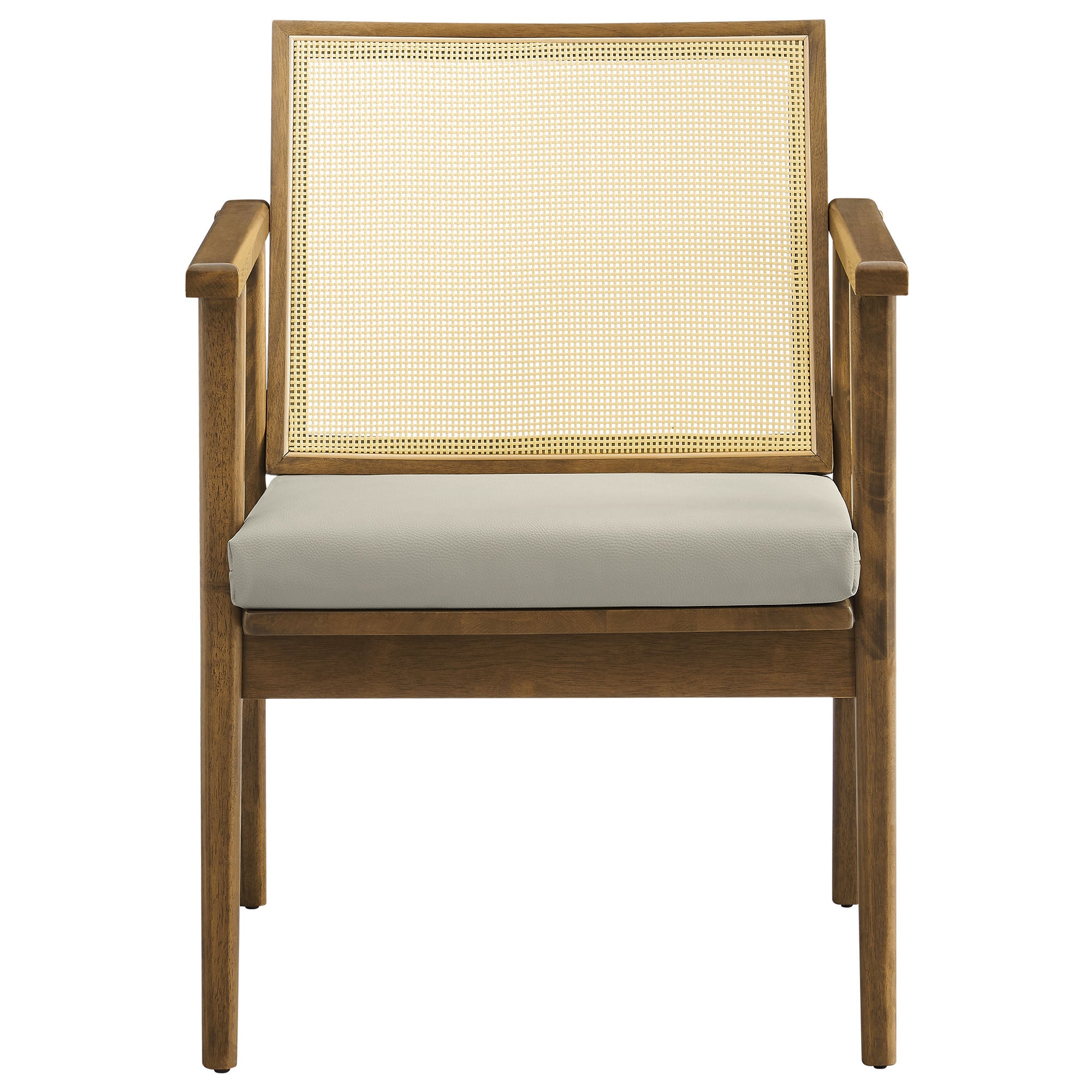 Thera Vegan Leather and Cane Accent Armchairs Set of 2 by Modway - Best Buy Furniture