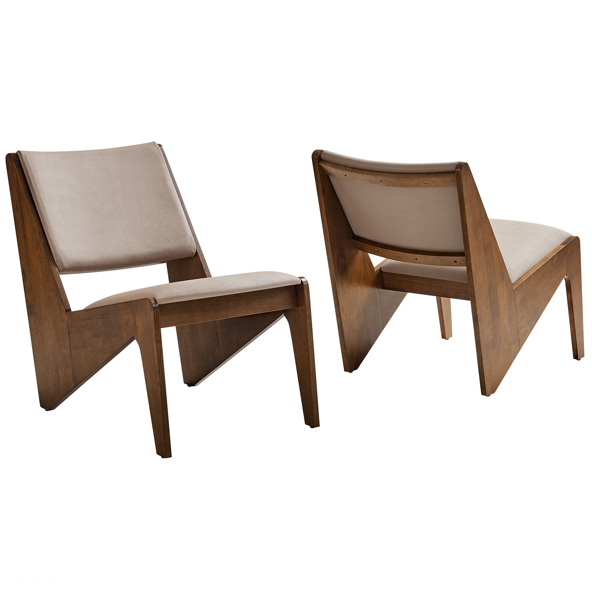 Rylina Vegan Leather Accent Chairs Set of 2 by Modway - Best Buy Furniture