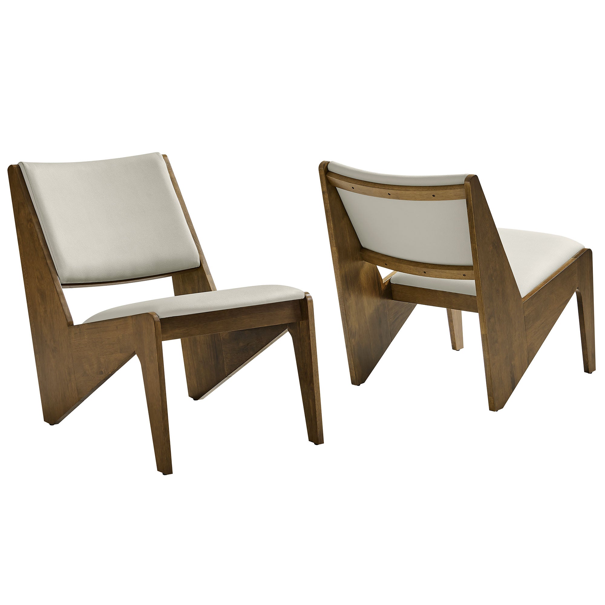Rylina Vegan Leather Accent Chairs Set of 2 by Modway - Best Buy Furniture