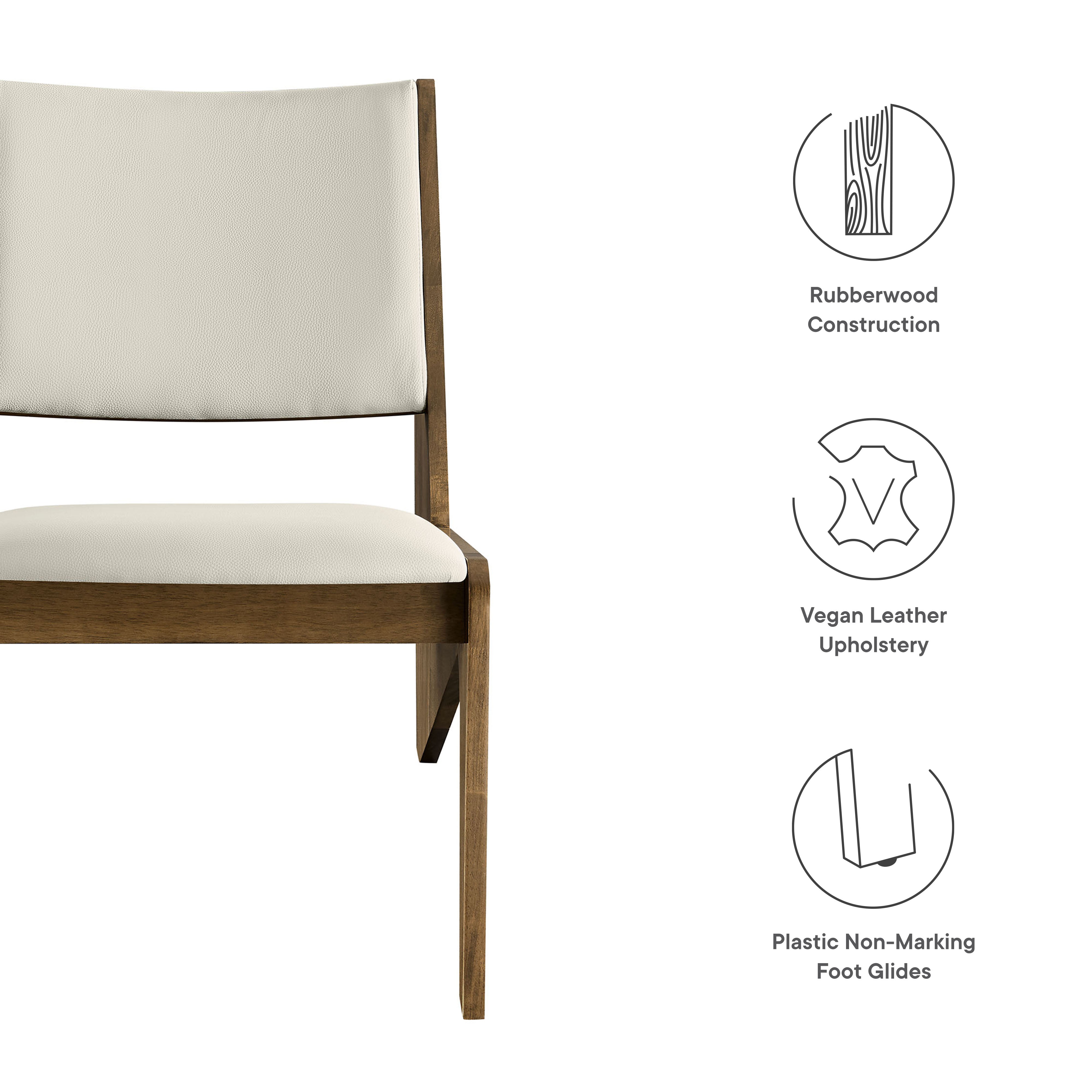 Rylina Vegan Leather Accent Chairs Set of 2 by Modway - Best Buy Furniture