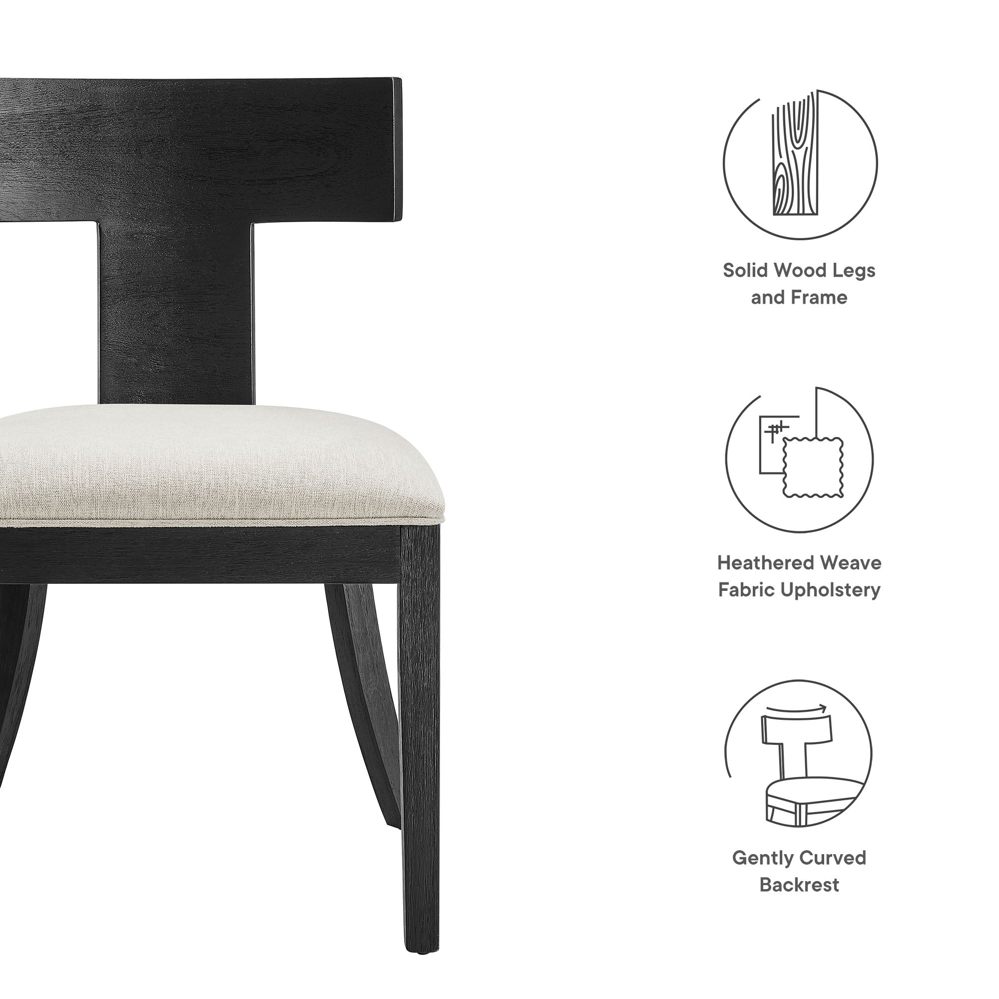Peregrine Wood and Fabric Upholstered Dining Chairs Set of 2 by Modway - Best Buy Furniture