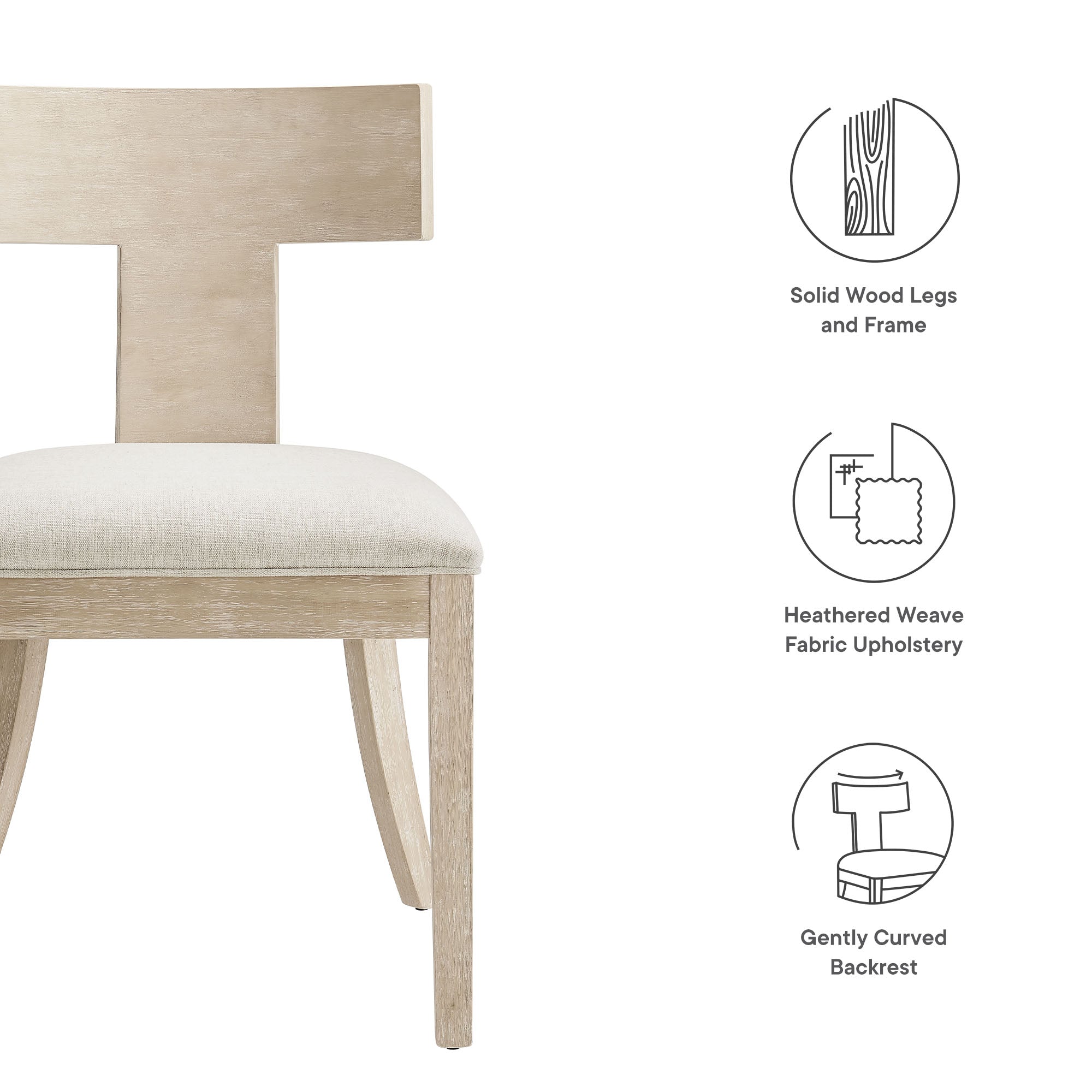 Peregrine Wood and Fabric Upholstered Dining Chairs Set of 2 by Modway - Best Buy Furniture
