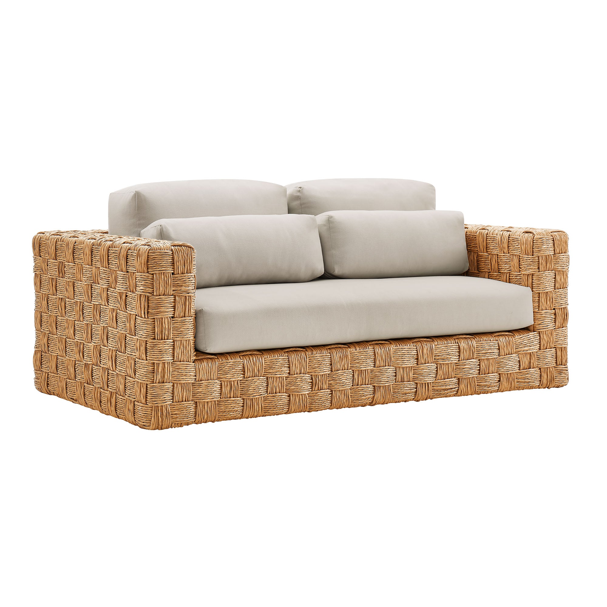 Thames Outdoor Patio Wicker Outdoor Patio Rattan Loveseat by Modway - Best Buy Furniture