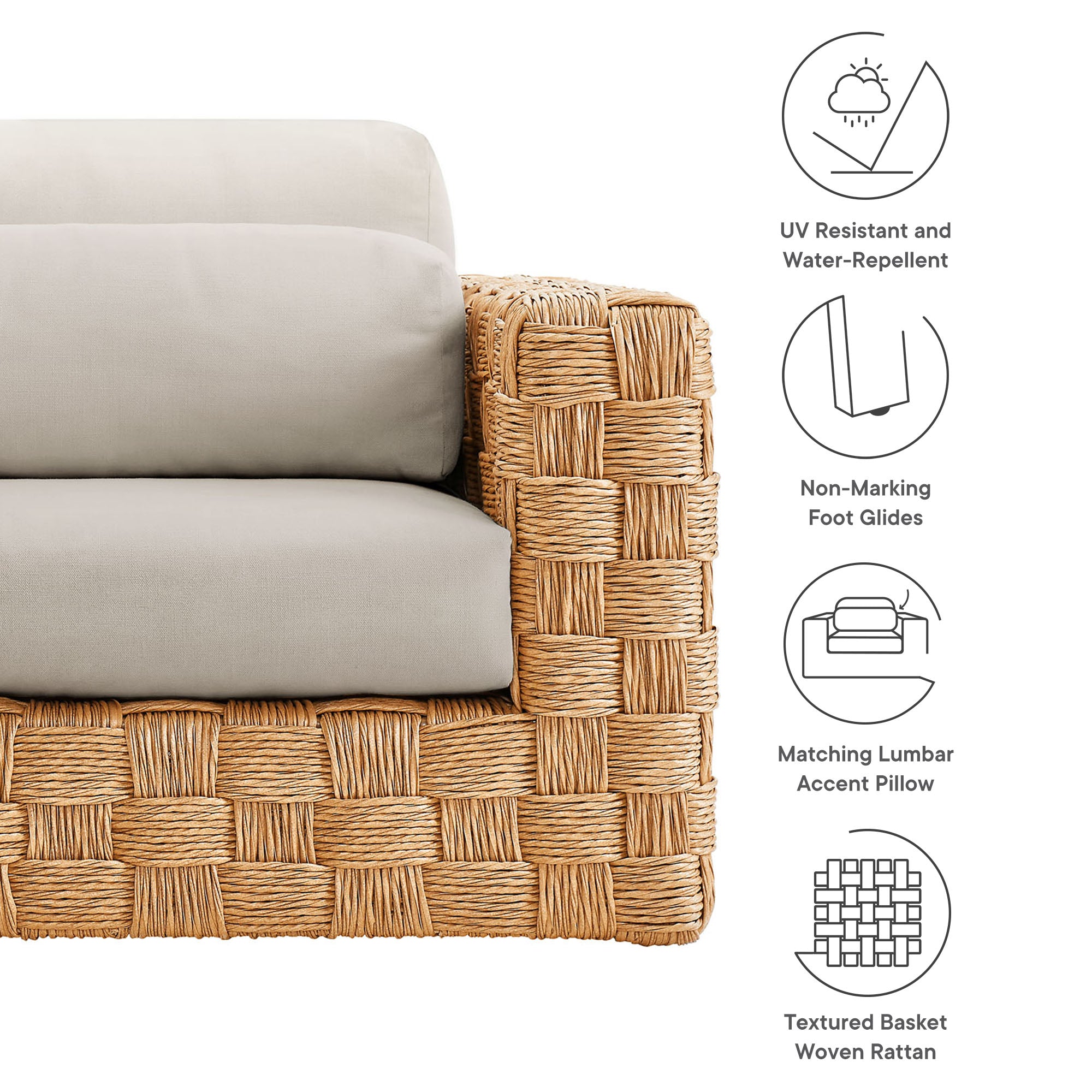 Thames Outdoor Patio Wicker Outdoor Patio Rattan Armchair by Modway - Best Buy Furniture
