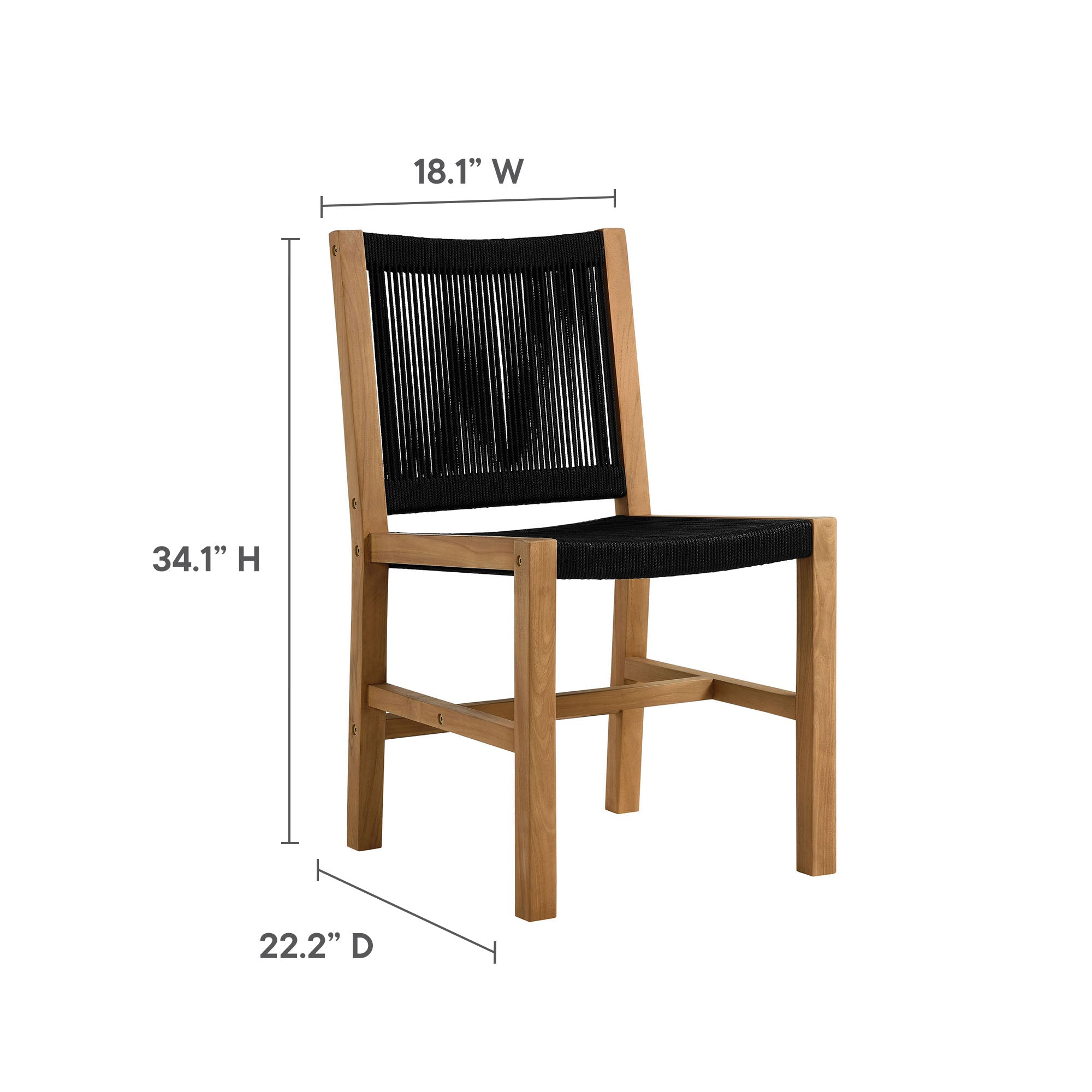 Vienna 7-Piece Outdoor Patio Teak and Rope Dining Set by Modway - Best Buy Furniture