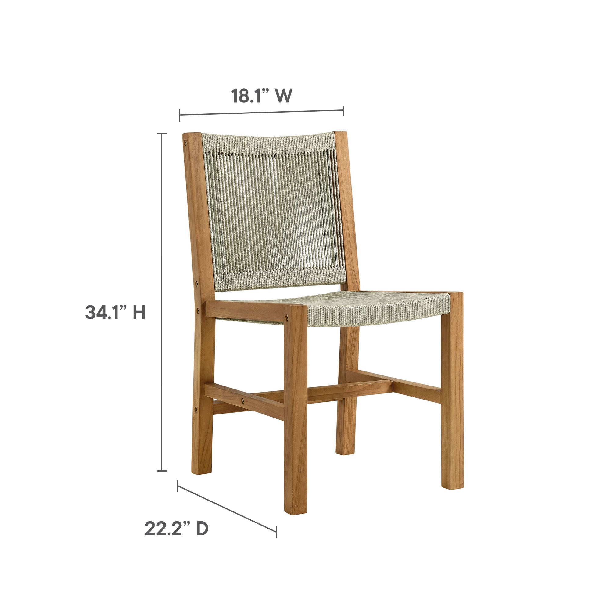 Vienna 7-Piece Outdoor Patio Teak and Rope Dining Set by Modway - Best Buy Furniture