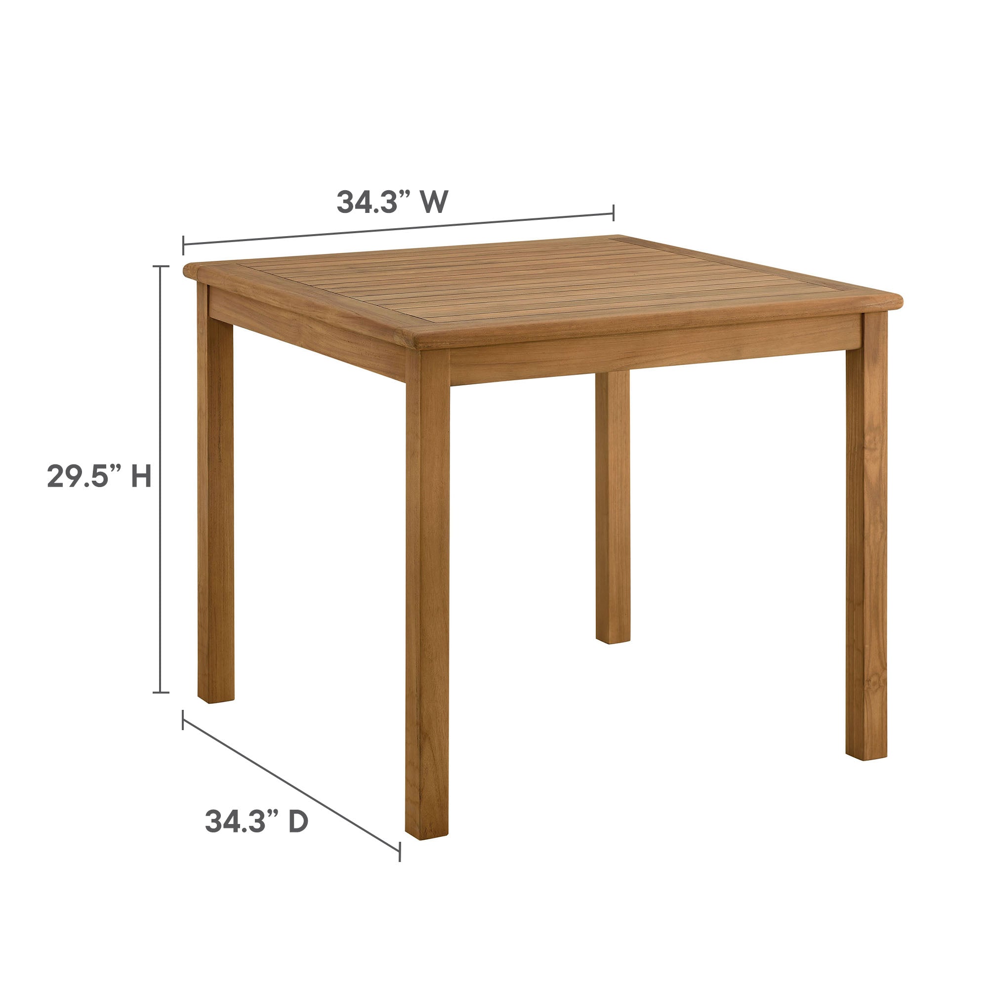 Vienna 3-Piece Outdoor Patio Teak and Rope Dining Set with Armchairs by Modway - Best Buy Furniture