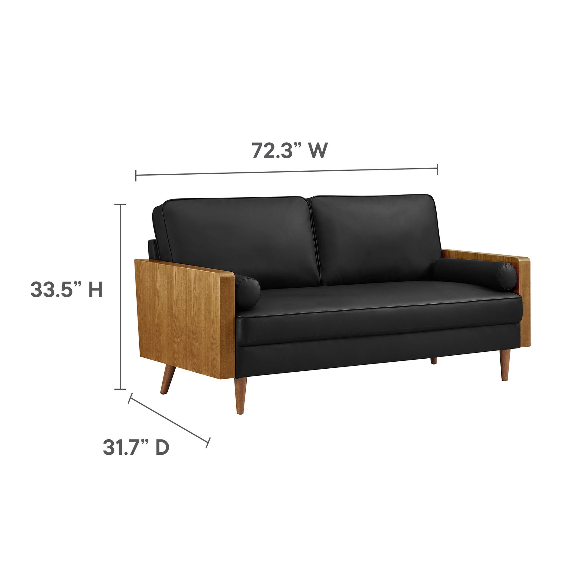 Kellan Vegan Leather Sofa by Modway - Best Buy Furniture