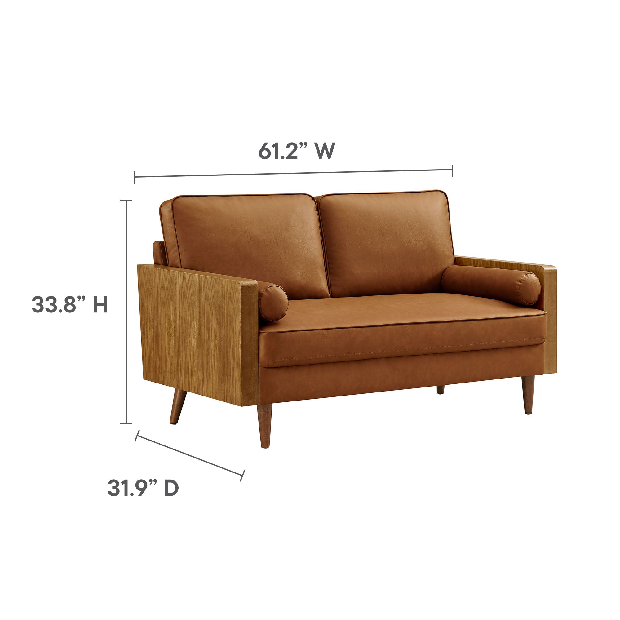 Kellan Vegan Leather Loveseat by Modway - Best Buy Furniture