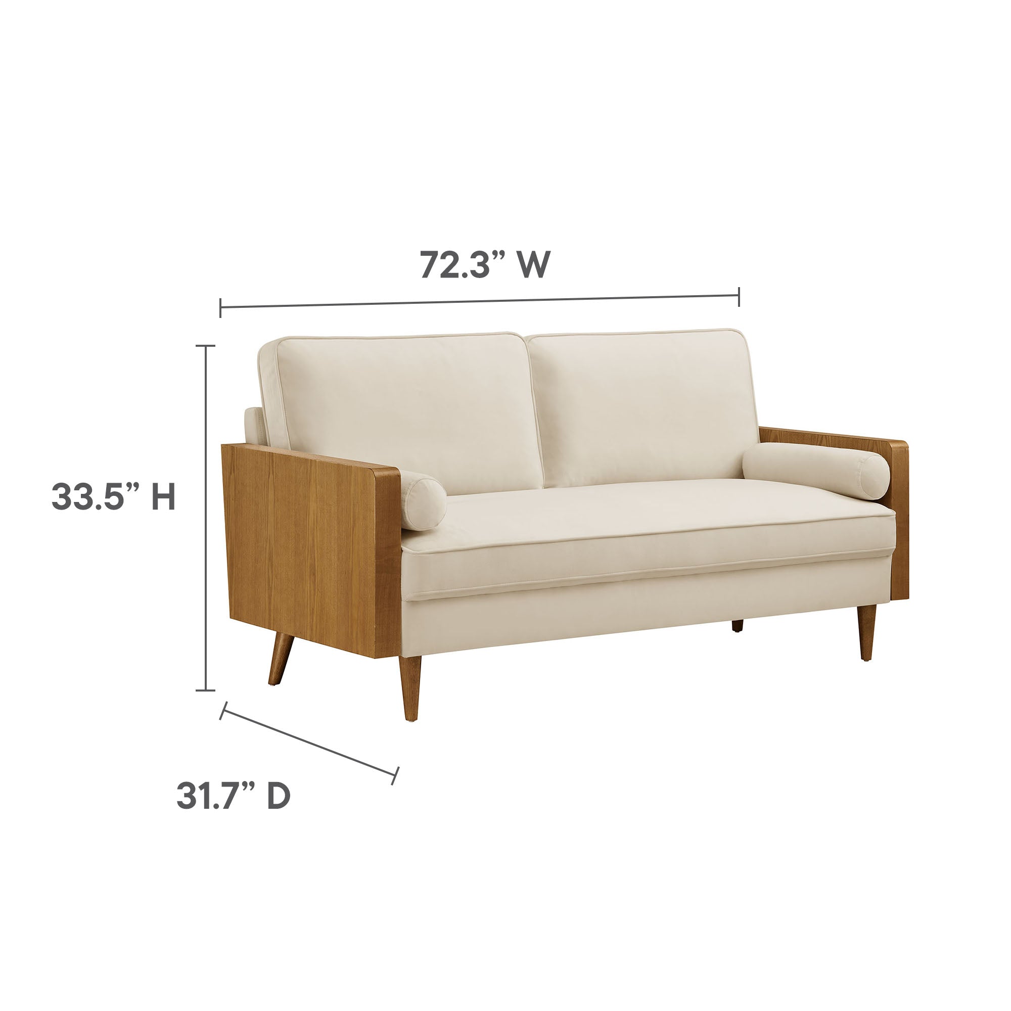 Kellan Performance Velvet Sofa by Modway - Best Buy Furniture