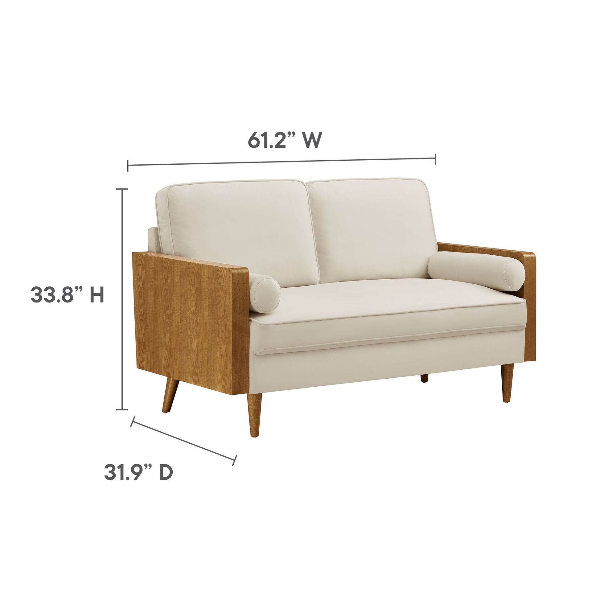 Kellan Performance Velvet Loveseat by Modway - Best Buy Furniture
