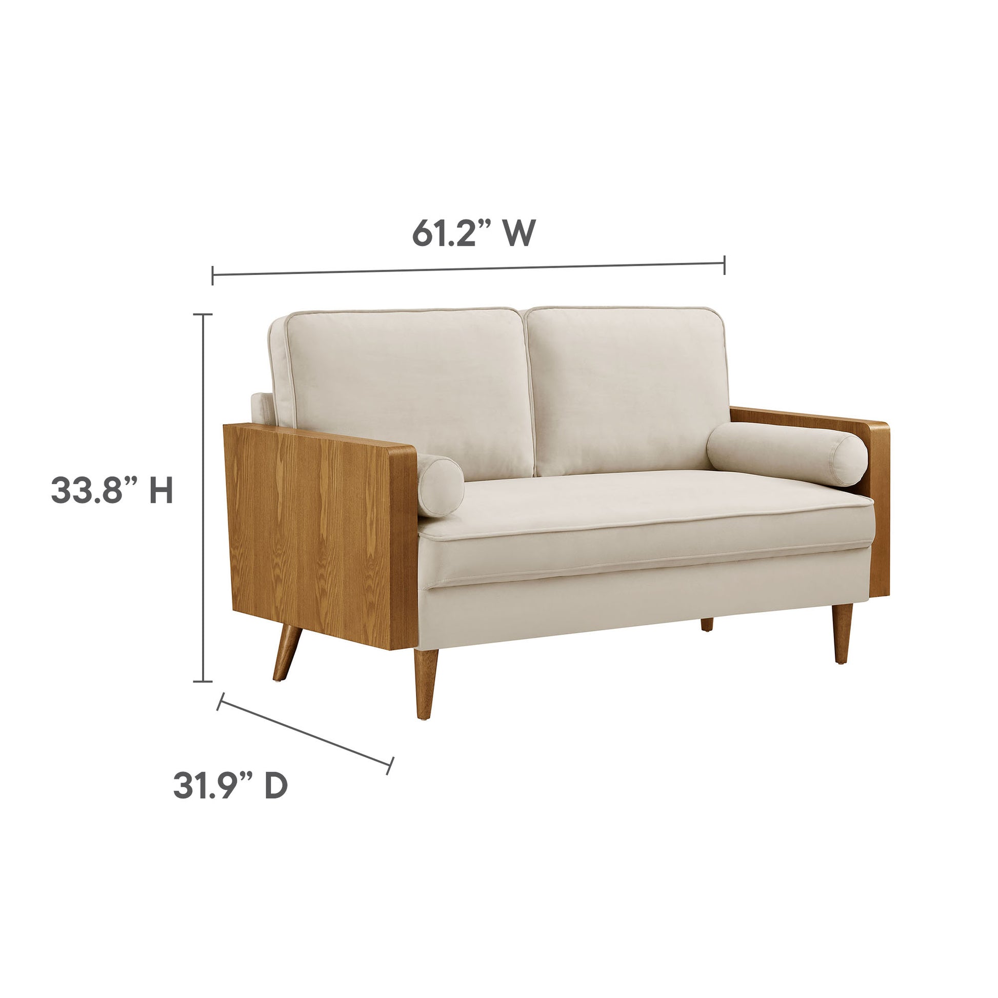 Kellan Performance Velvet Loveseat by Modway - Best Buy Furniture
