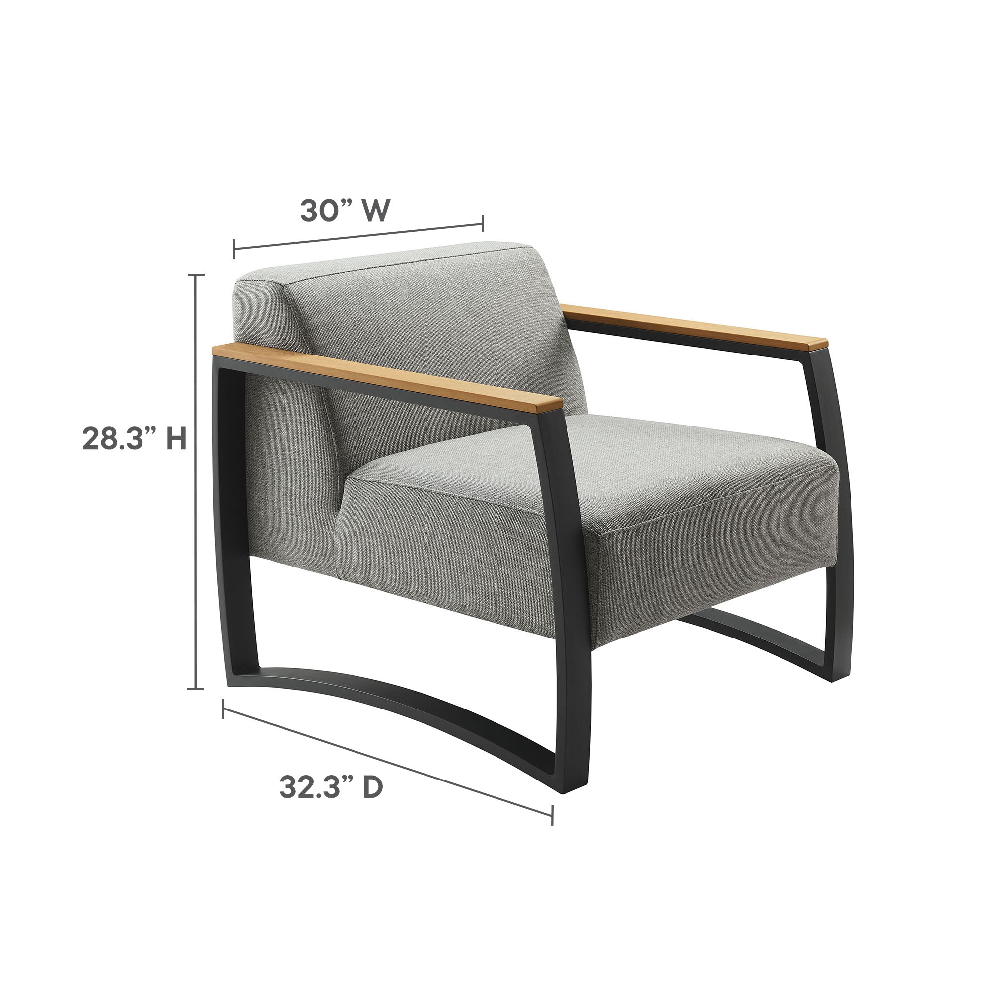 Sauve Outdoor Patio Aluminum and Fabric Armchair by Modway - Best Buy Furniture