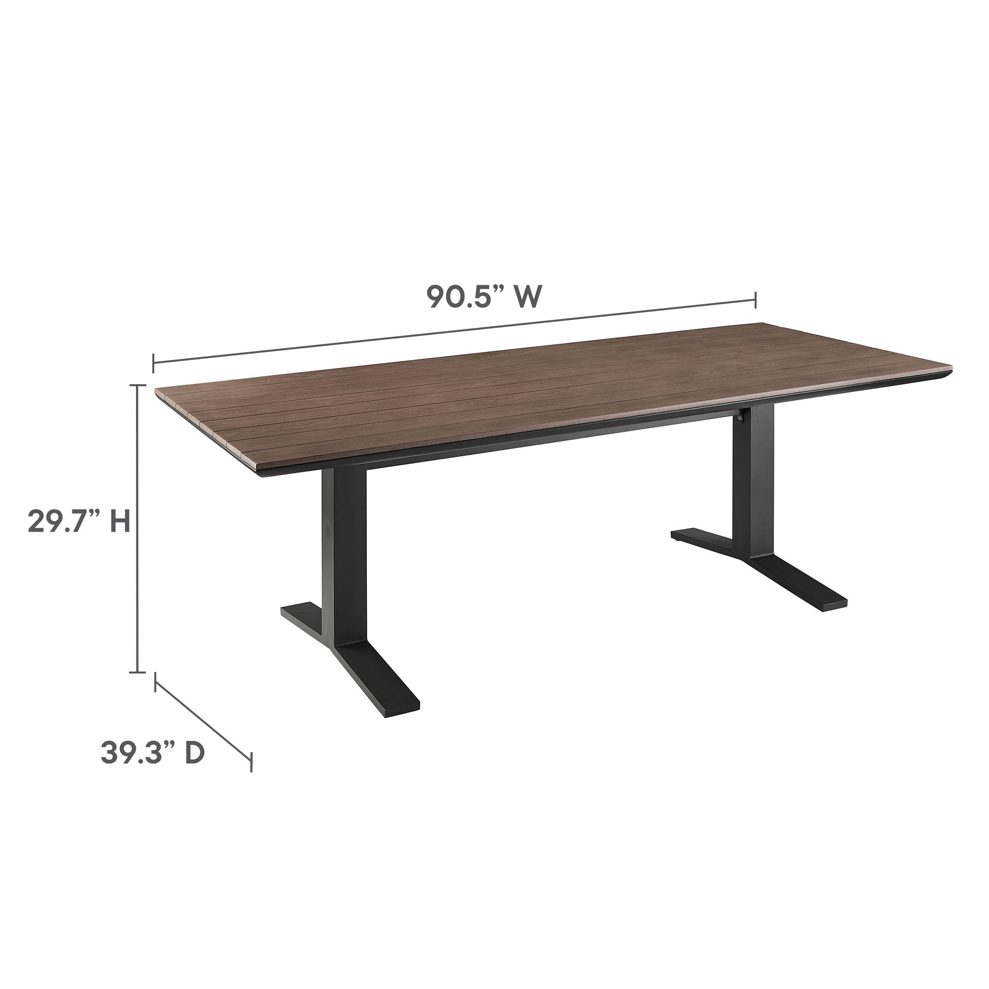 Aeris 9-Piece Outdoor Patio Aluminum Dining Set by Modway - Best Buy Furniture
