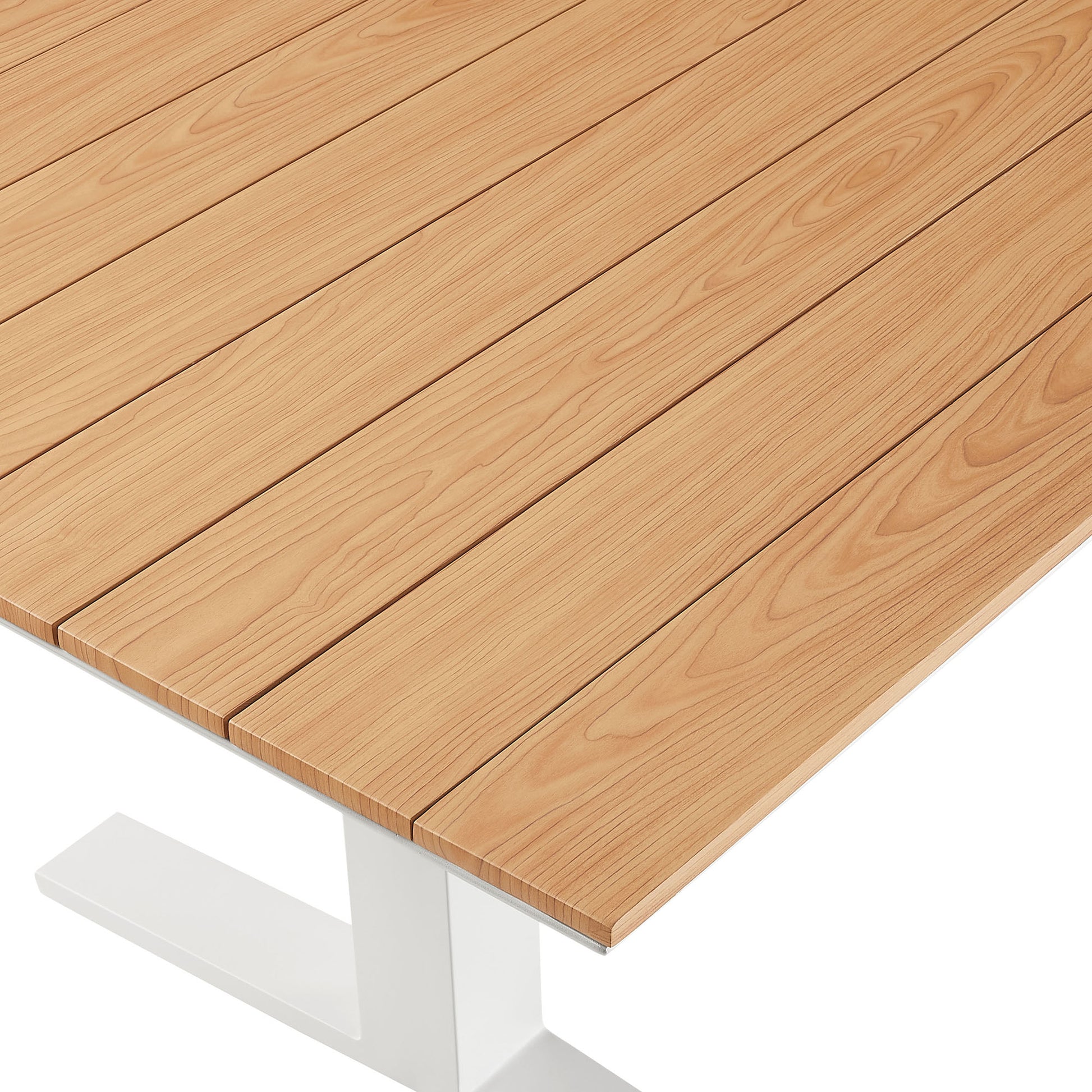Gavelston 91" Outdoor Patio Aluminum Dining Table by Modway - Best Buy Furniture