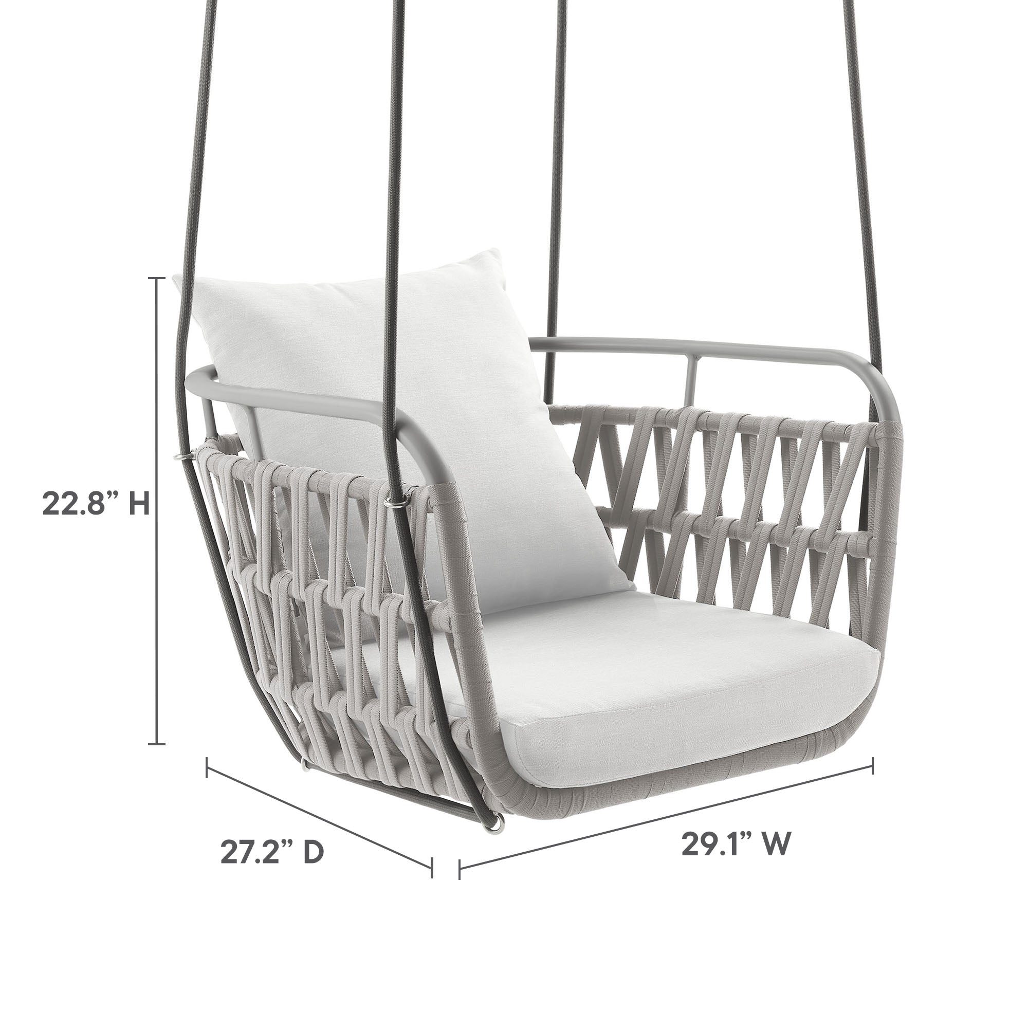 Kaliah Outdoor Patio Aluminum Swing Chair by Modway - Best Buy Furniture