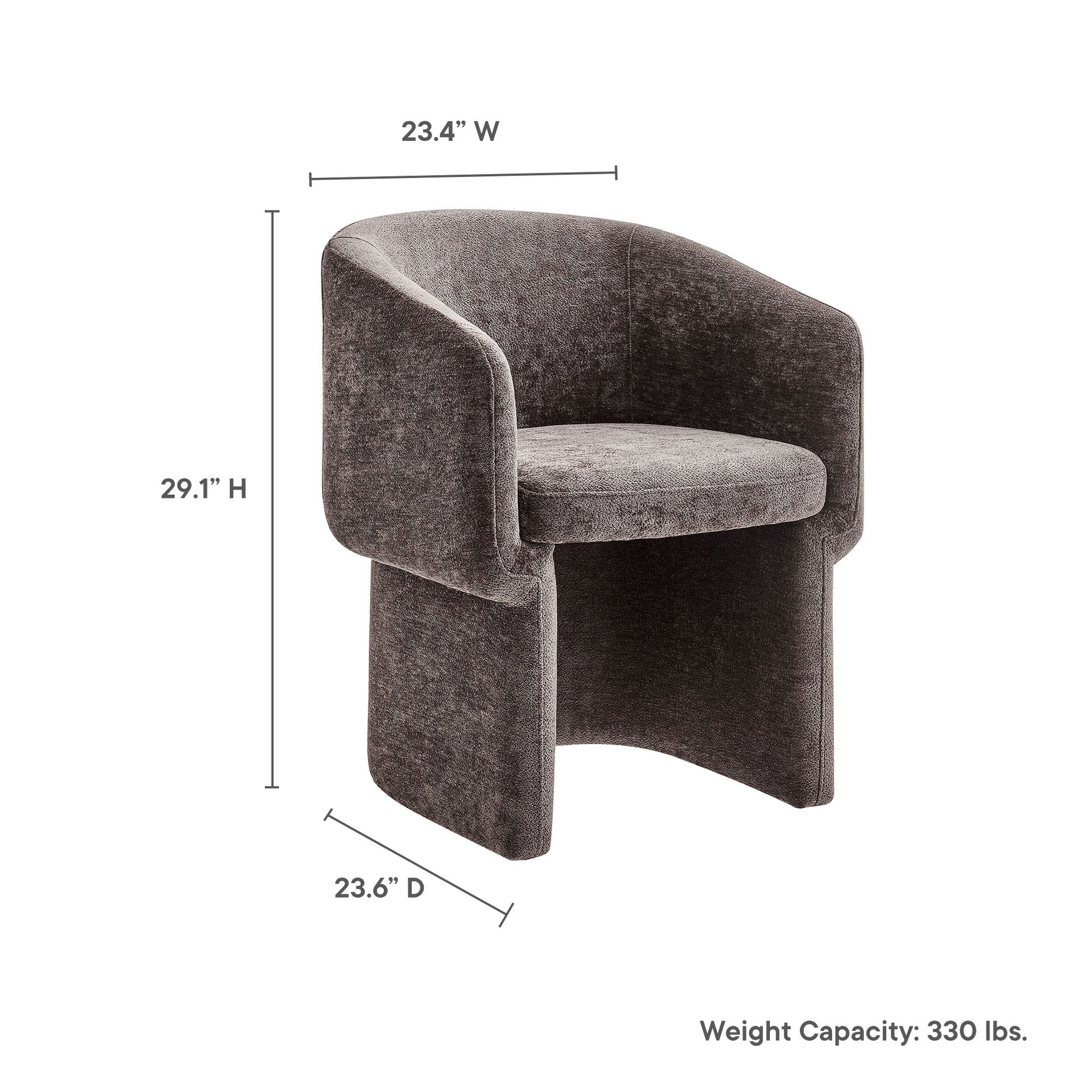 Verity Barrel Back Chenille Dining Armchair by Modway - Best Buy Furniture