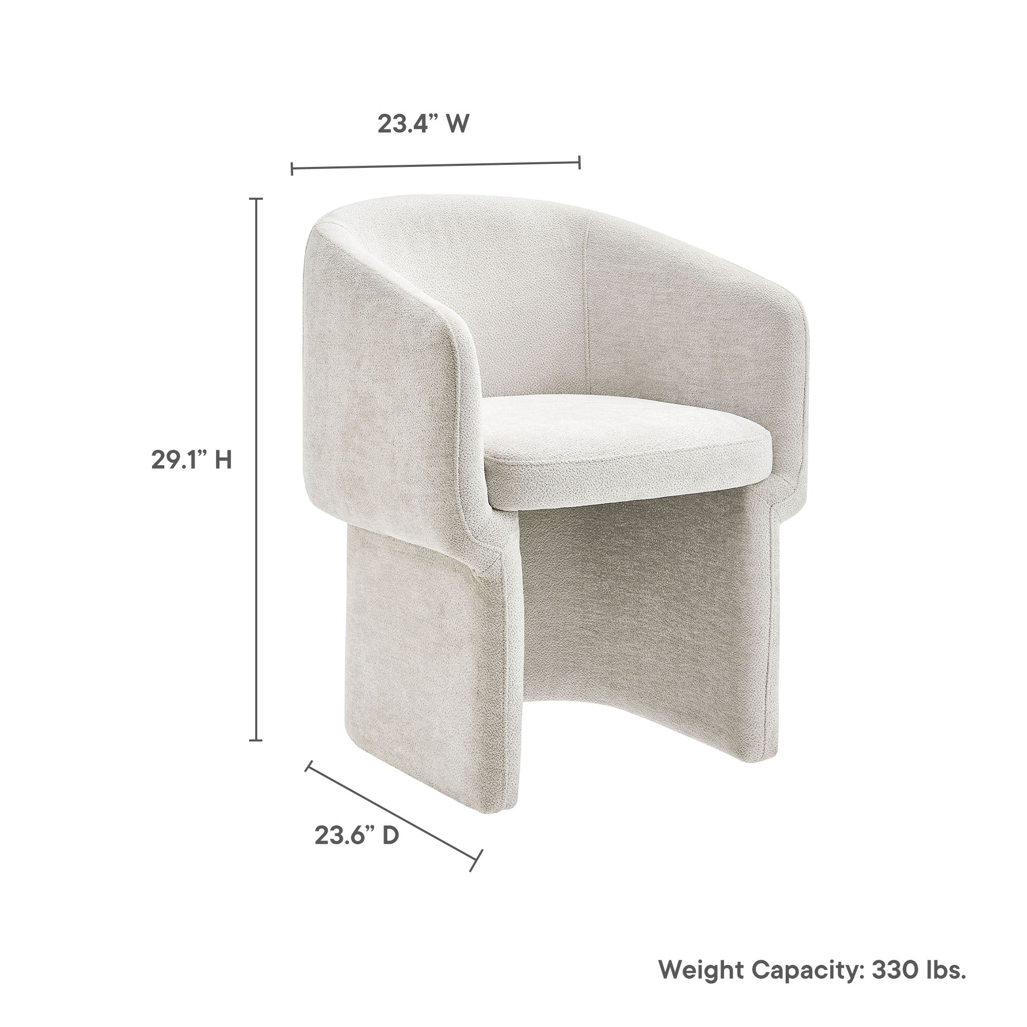 Verity Barrel Back Chenille Dining Armchair by Modway - Best Buy Furniture