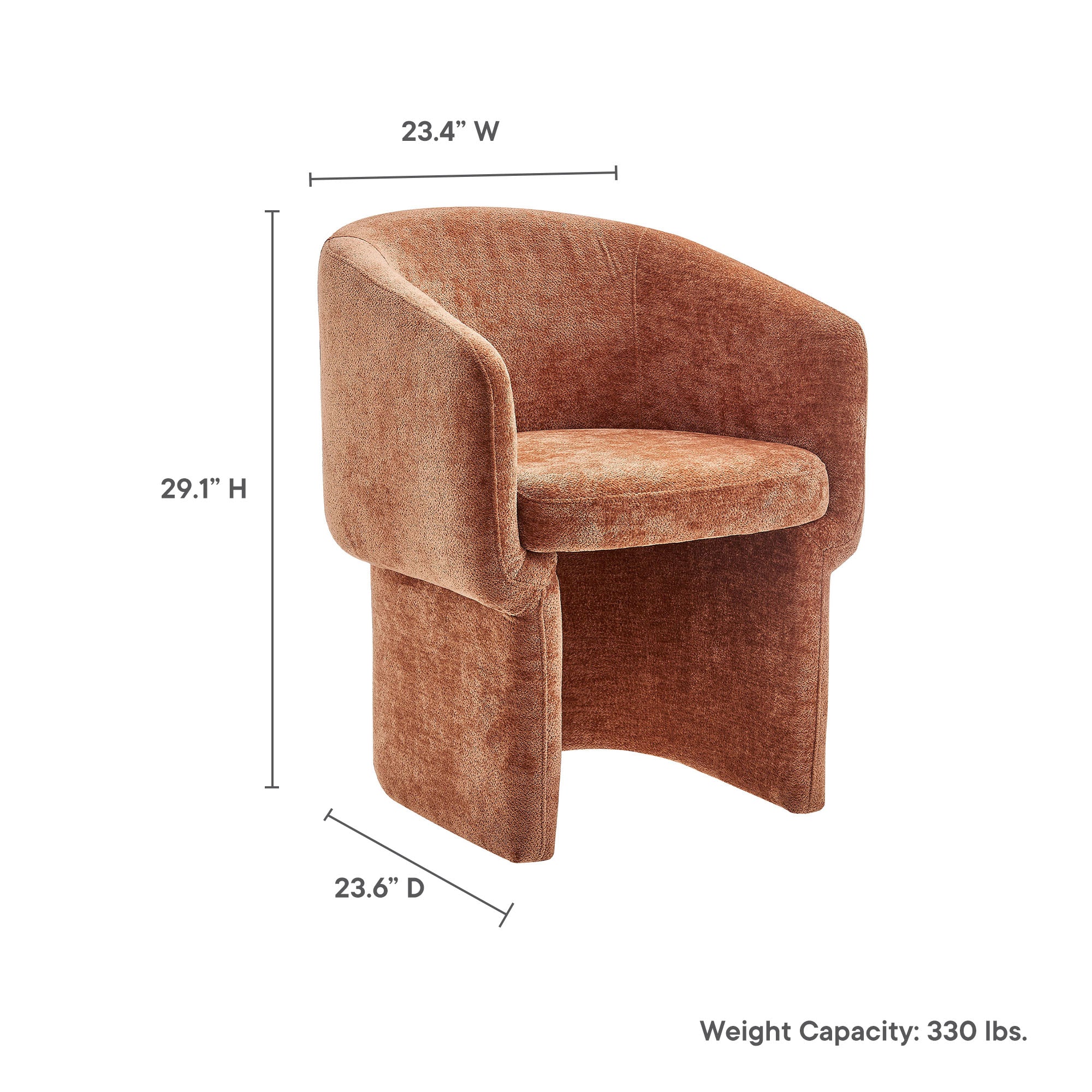 Verity Barrel Back Chenille Dining Armchair by Modway - Best Buy Furniture