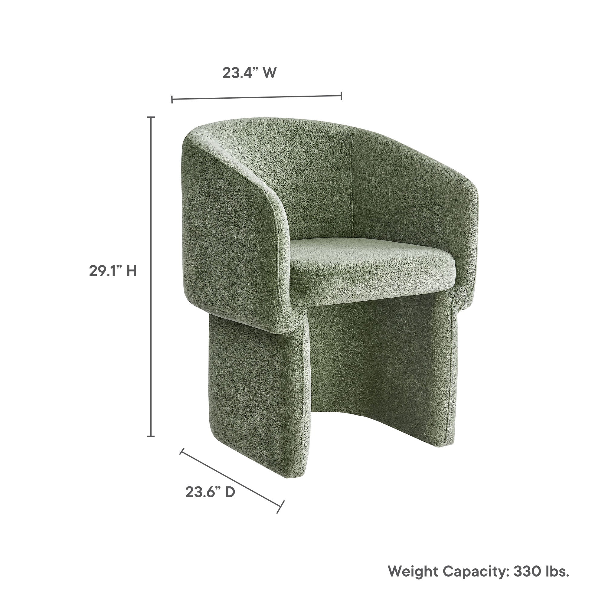 Verity Barrel Back Chenille Dining Armchair by Modway - Best Buy Furniture