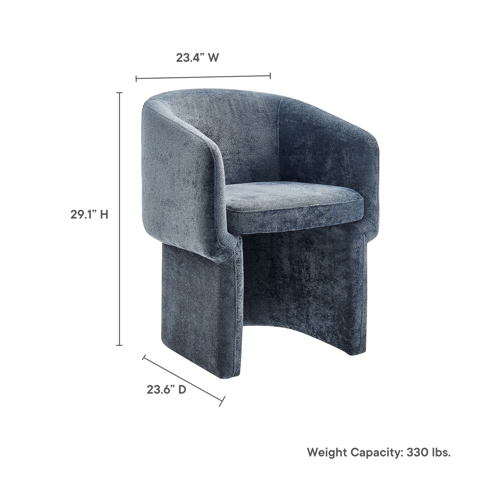 Verity Barrel Back Chenille Dining Armchair by Modway - Best Buy Furniture