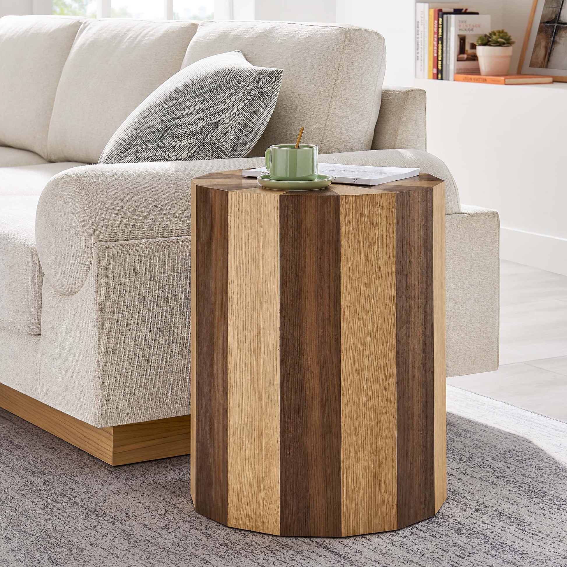 Twirl Two-Toned Wood Veneer Side Table by Modway - Best Buy Furniture