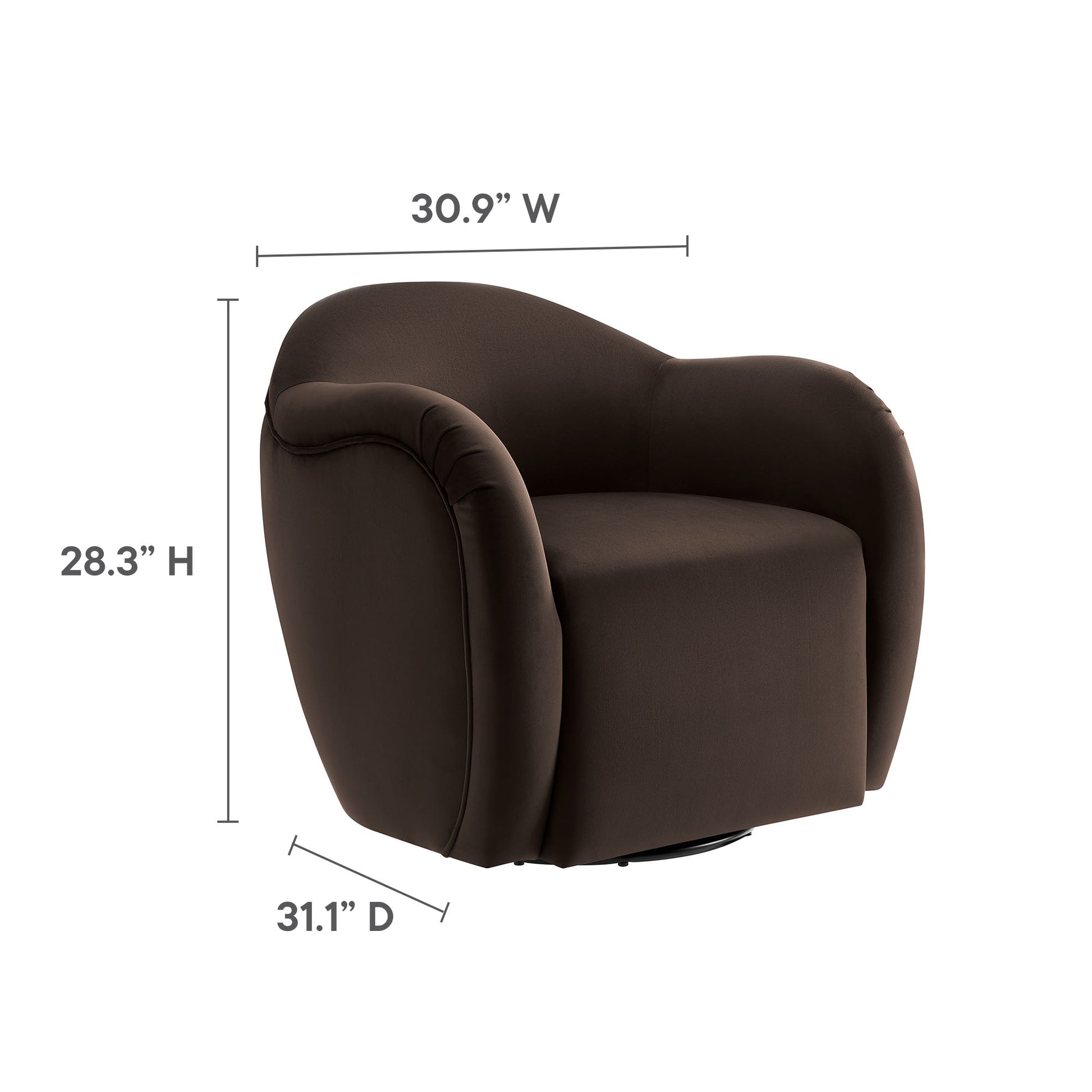 Compose Performance Velvet Swivel Armchair by Modway - Best Buy Furniture