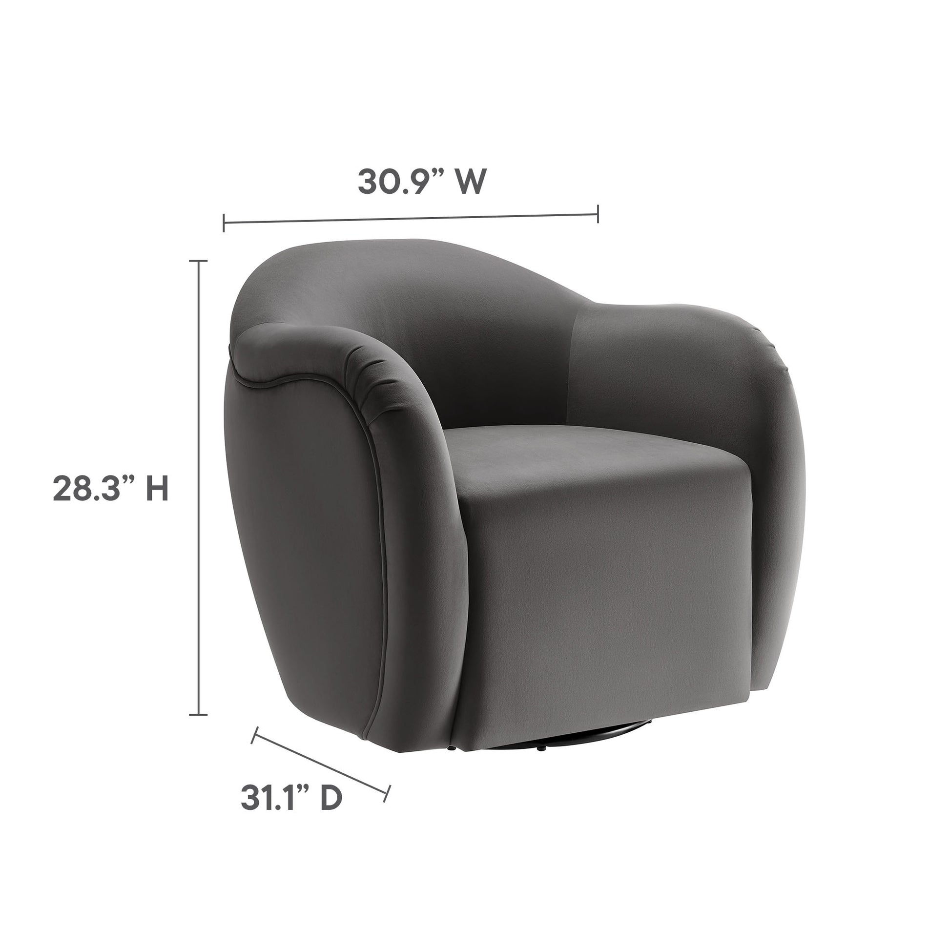 Compose Performance Velvet Swivel Armchair by Modway - Best Buy Furniture